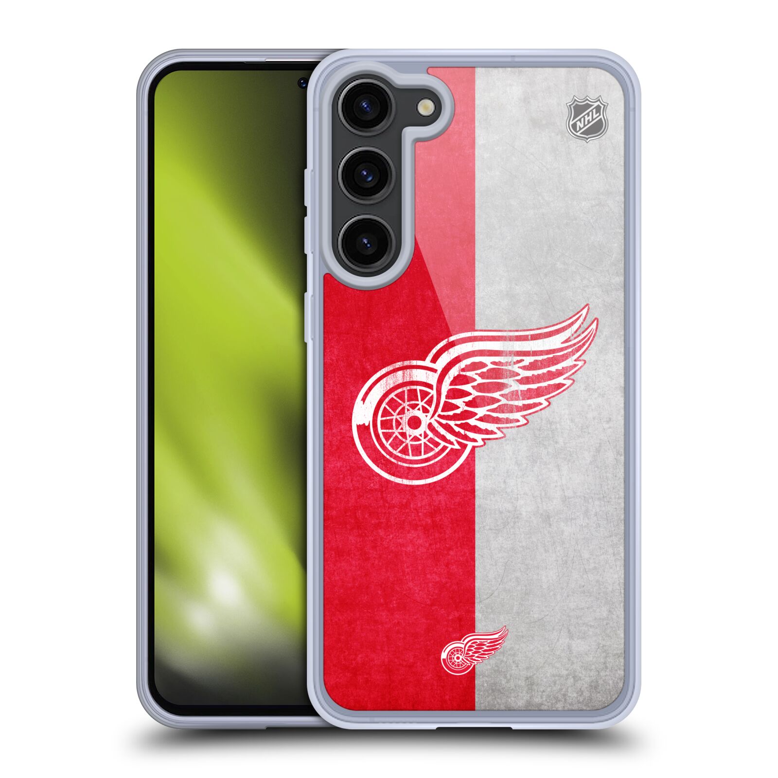 Silikonové pouzdro na mobil Samsung Galaxy S23 Plus - NHL - Půlené logo Detroit Red Wings (Silikonový kryt, obal, pouzdro na mobilní telefon Samsung Galaxy S23 Plus s licencovaným motivem NHL - Půlené logo Detroit Red Wings)