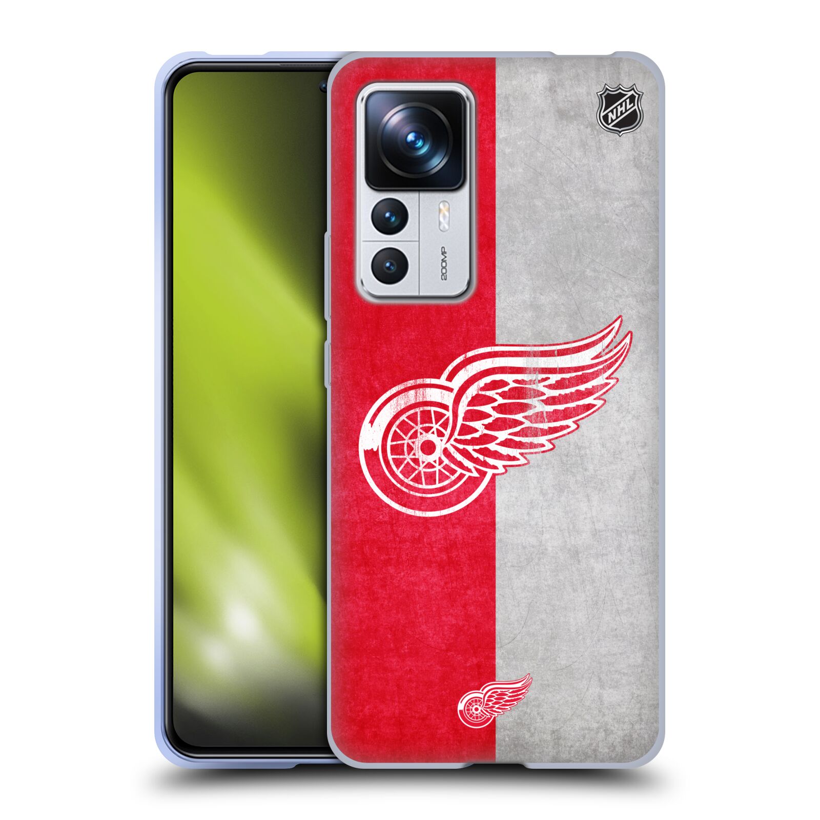 Silikonové pouzdro na mobil Xiaomi 12T / 12T Pro - NHL - Půlené logo Detroit Red Wings (Silikonový kryt, obal, pouzdro na mobilní telefon Xiaomi 12T / 12T Pro s licencovaným motivem NHL - Půlené logo Detroit Red Wings)