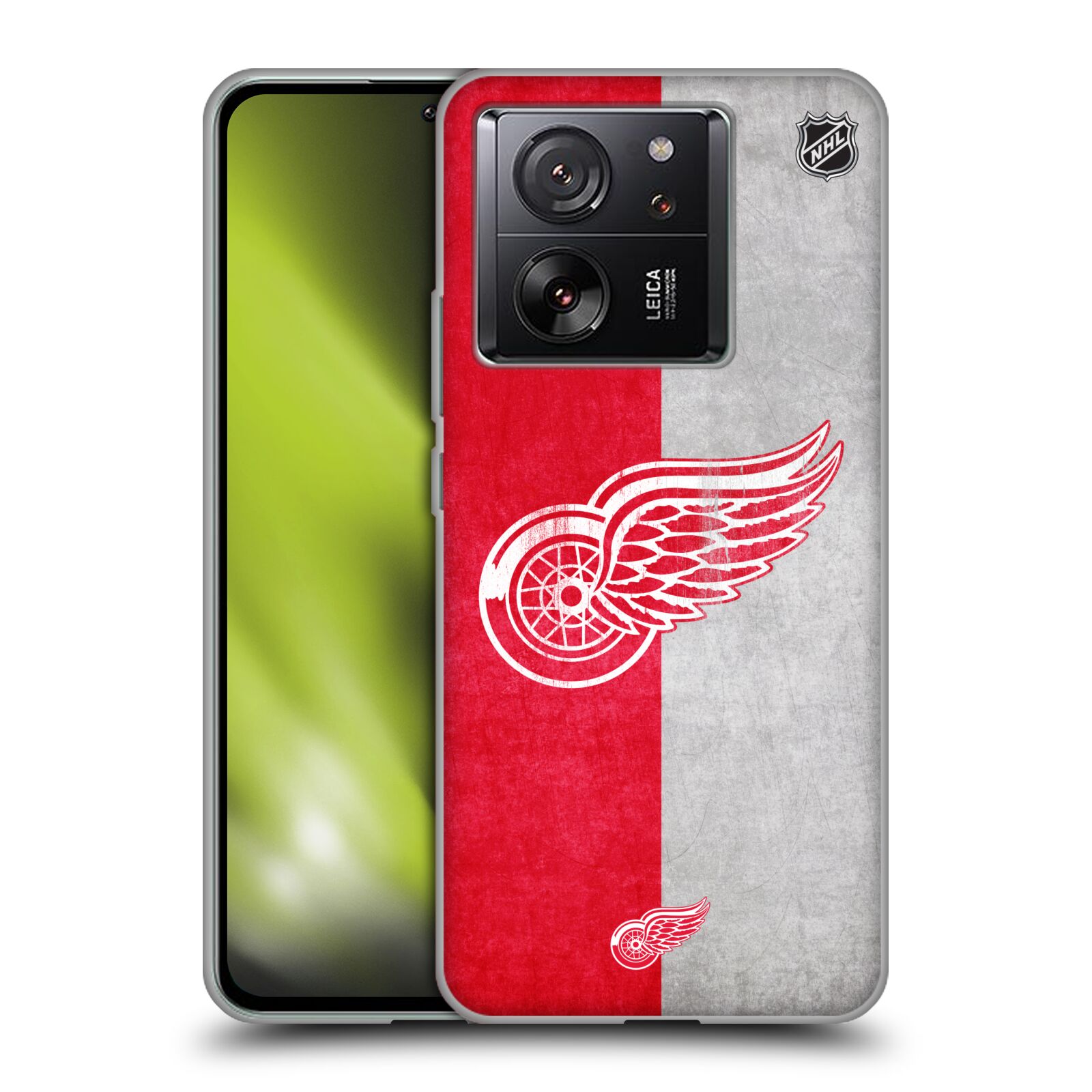 Silikonové pouzdro na mobil Xiaomi 13T / 13T Pro - NHL - Půlené logo Detroit Red Wings (Silikonový kryt, obal, pouzdro na mobilní telefon Xiaomi 13T / 13T Pro s licencovaným motivem NHL - Půlené logo Detroit Red Wings)