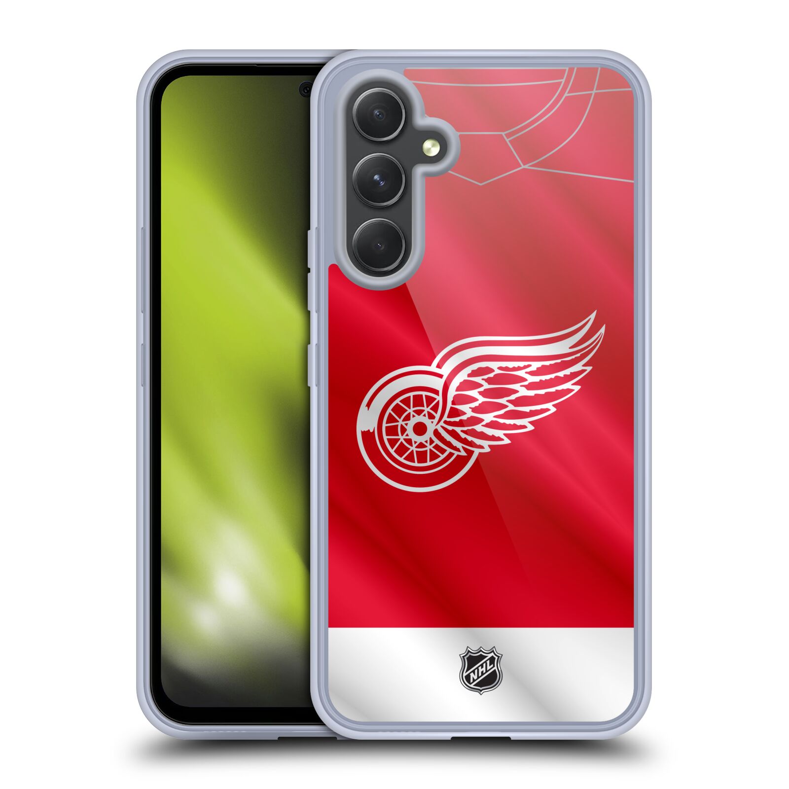 Silikonové pouzdro na mobil Samsung Galaxy A54 5G - NHL - Dres Detroit Red Wings (Silikonový kryt, obal, pouzdro na mobilní telefon Samsung Galaxy A54 5G s licencovaným motivem NHL - Dres Detroit Red Wings)