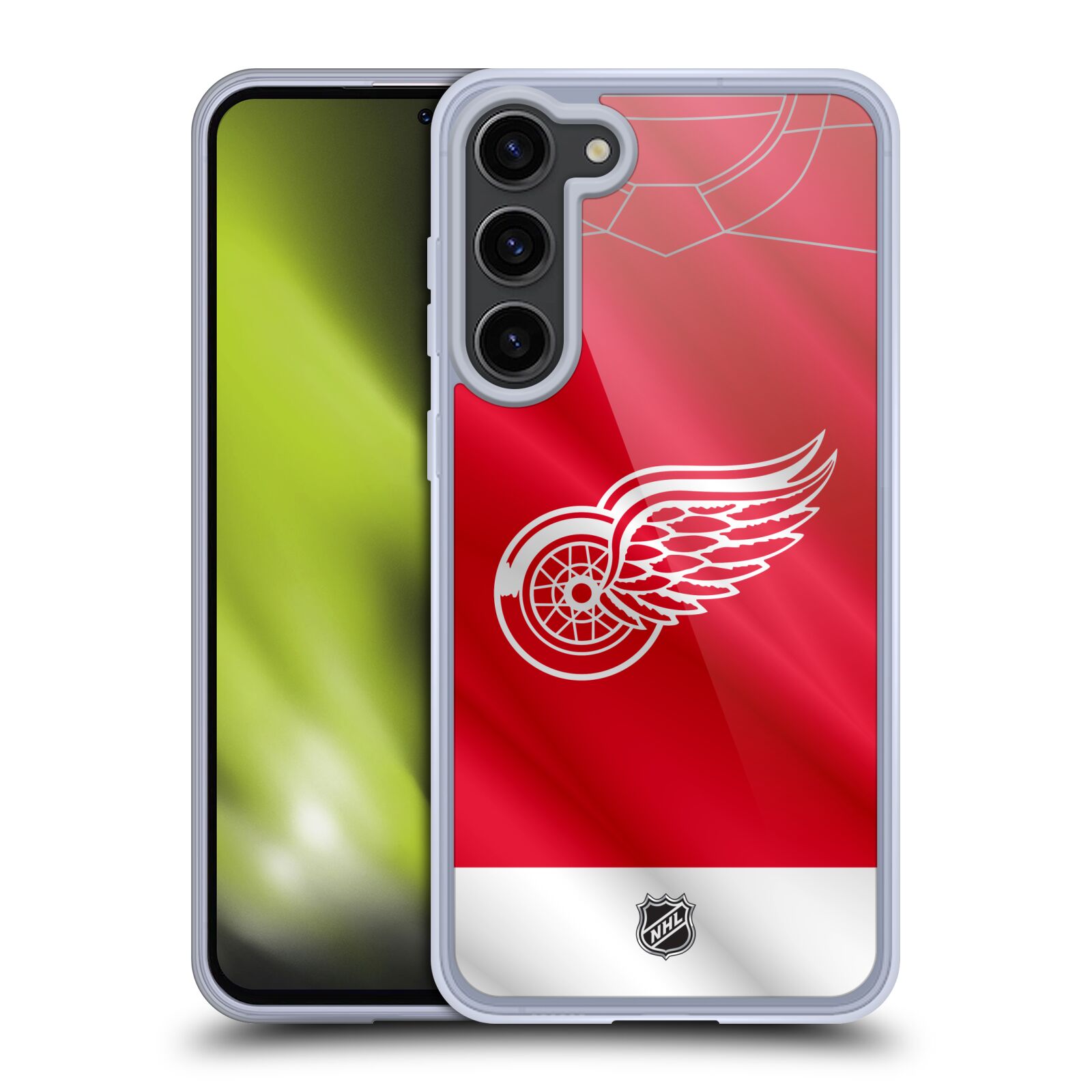 Silikonové pouzdro na mobil Samsung Galaxy S23 Plus - NHL - Dres Detroit Red Wings (Silikonový kryt, obal, pouzdro na mobilní telefon Samsung Galaxy S23 Plus s licencovaným motivem NHL - Dres Detroit Red Wings)