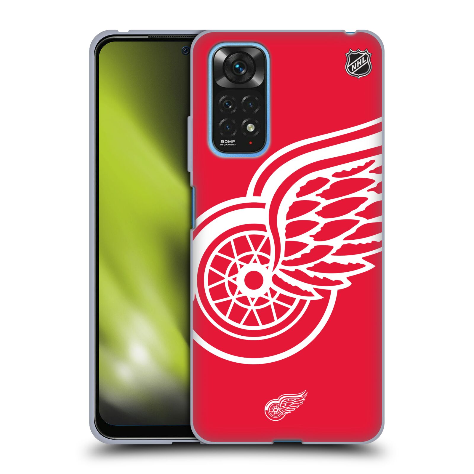 Silikonové pouzdro na mobil Xiaomi Redmi Note 11 / 11S - NHL - Velké logo Detroit Red Wings (Silikonový kryt, obal, pouzdro na mobilní telefon Xiaomi Redmi Note 11S / Xiaomi Redmi Note 11 s licencovaným motivem NHL - Velké logo Detroit Red Wings)