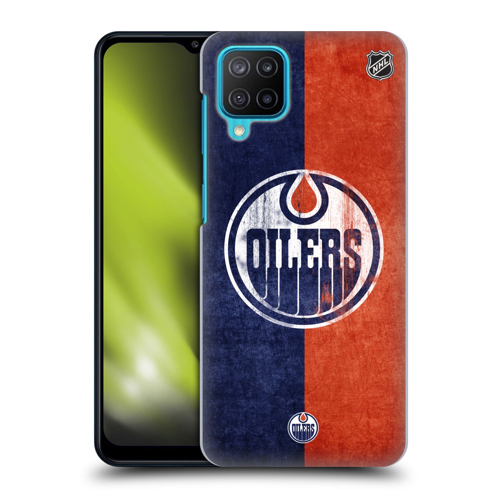 Plastové pouzdro na mobil Samsung Galaxy M12 - NHL - Půlené logo Edmonton Oilers