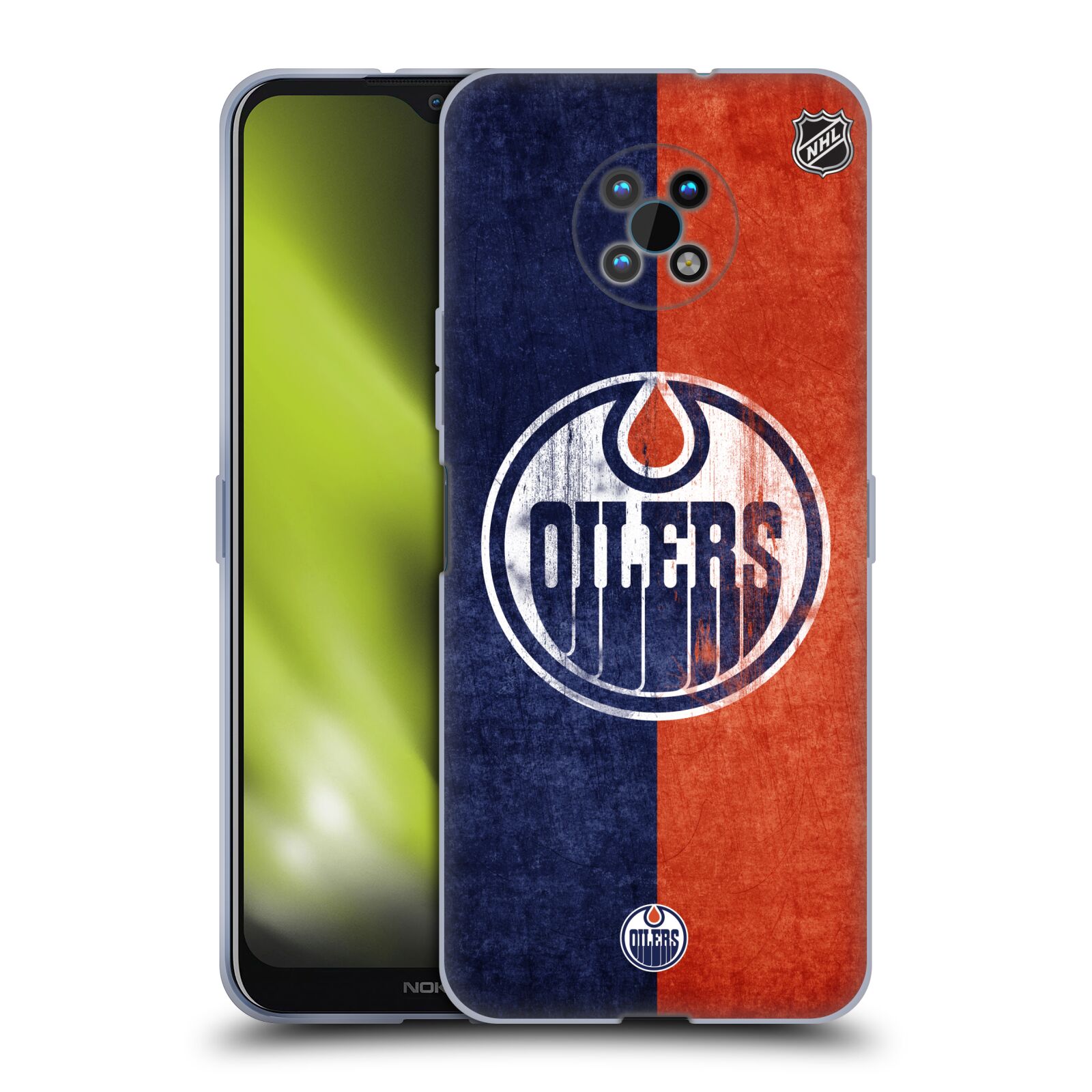 Silikonové pouzdro na mobil Nokia G50 5G - NHL - Půlené logo Edmonton Oilers