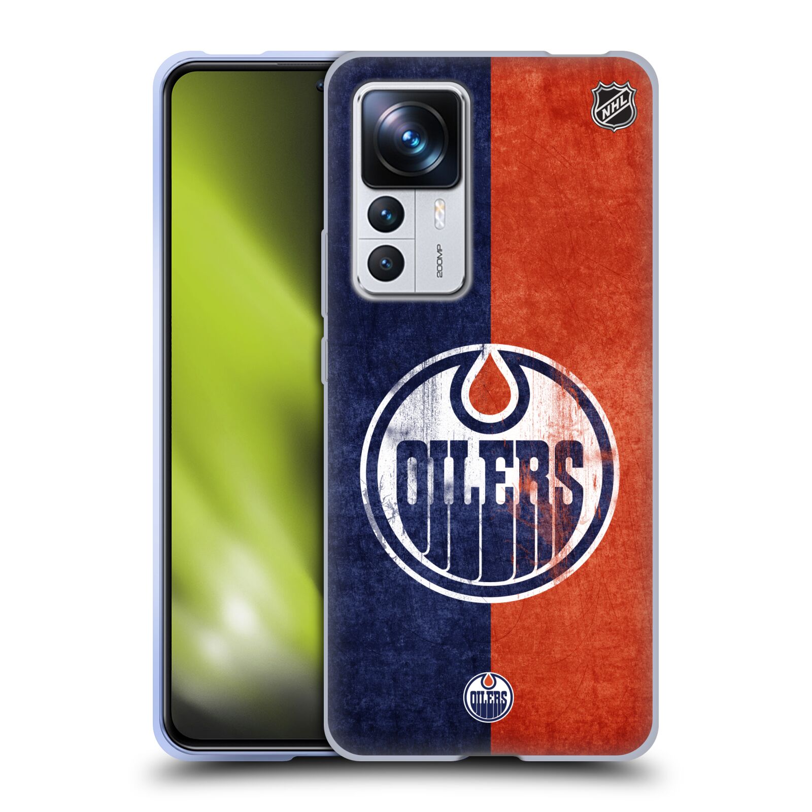 Silikonové pouzdro na mobil Xiaomi 12T / 12T Pro - NHL - Půlené logo Edmonton Oilers (Silikonový kryt, obal, pouzdro na mobilní telefon Xiaomi 12T / 12T Pro s licencovaným motivem NHL - Půlené logo Edmonton Oilers)