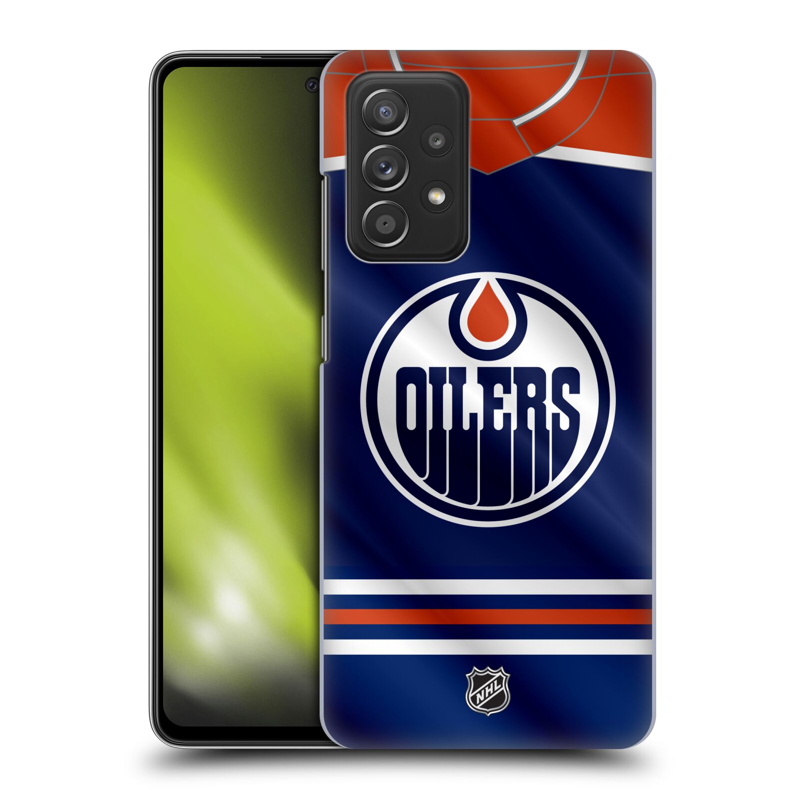 Plastové pouzdro na mobil Samsung Galaxy A52 / A52 5G / A52s 5G - NHL - Dres Edmonton Oilers