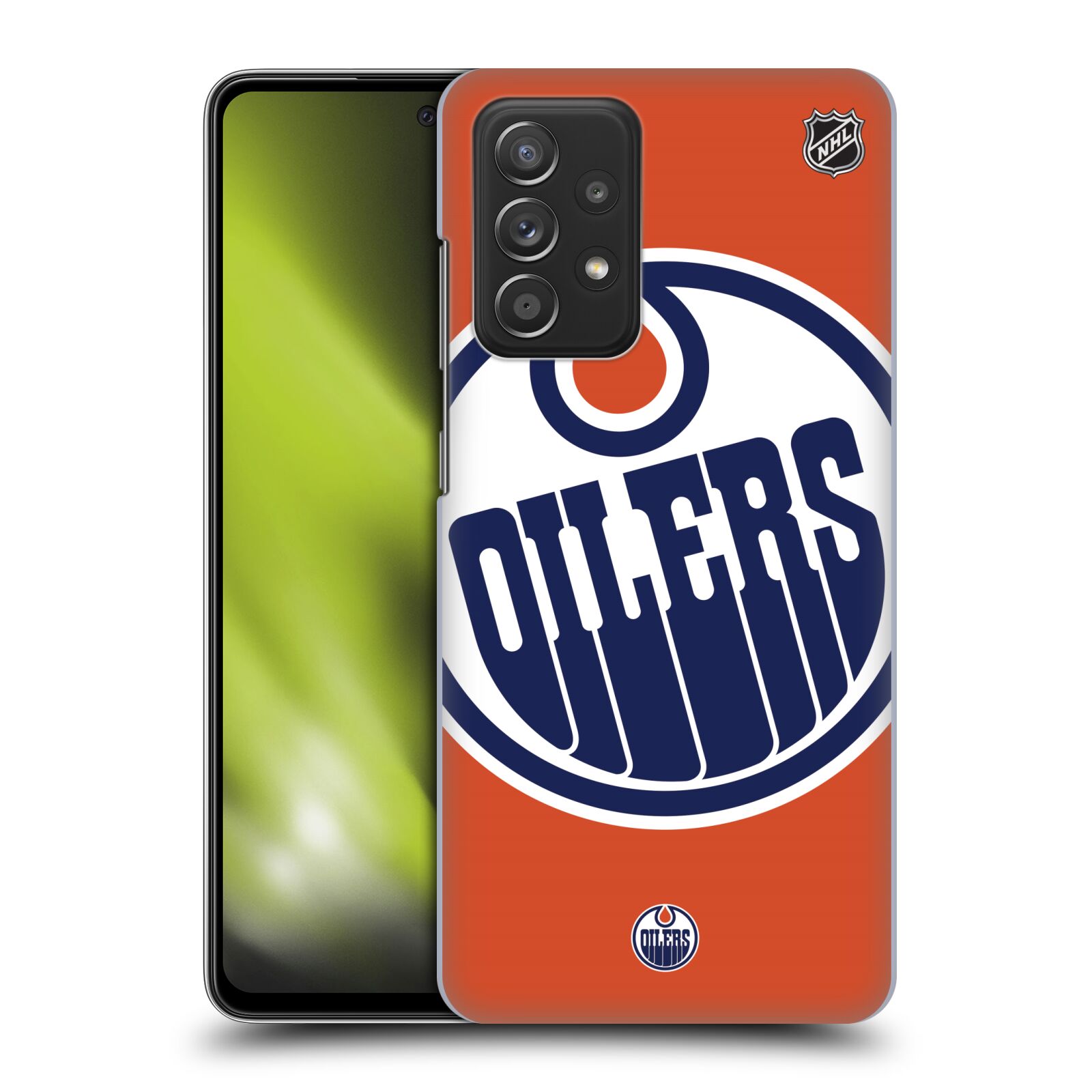Plastové pouzdro na mobil Samsung Galaxy A52 / A52 5G / A52s 5G - NHL - Velké logo Edmonton Oilers