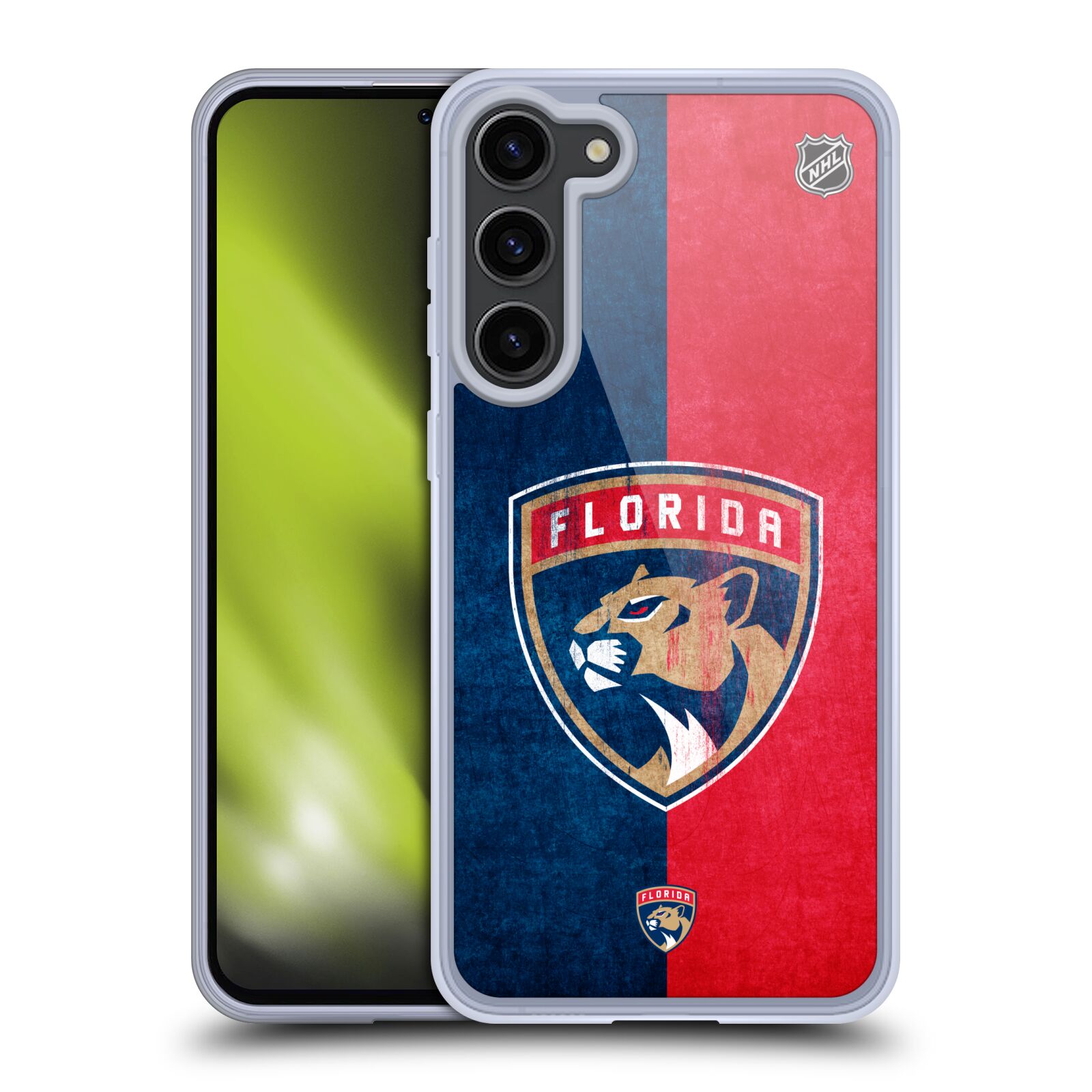 Silikonové pouzdro na mobil Samsung Galaxy S23 Plus - NHL - Půlené logo Florida Panthers (Silikonový kryt, obal, pouzdro na mobilní telefon Samsung Galaxy S23 Plus s licencovaným motivem NHL - Půlené logo Florida Panthers)