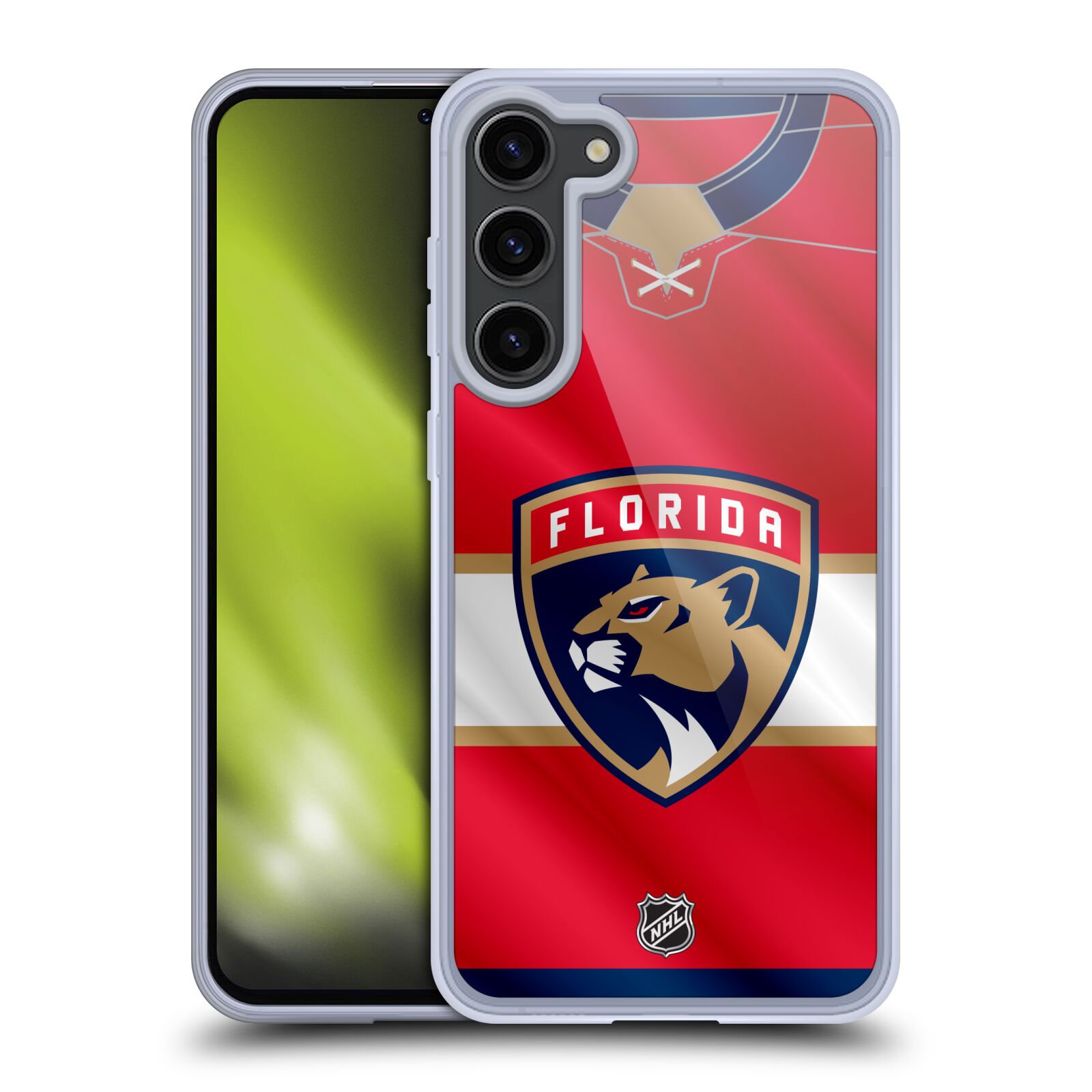 Silikonové pouzdro na mobil Samsung Galaxy S23 Plus - NHL - Dres Florida Panthers (Silikonový kryt, obal, pouzdro na mobilní telefon Samsung Galaxy S23 Plus s licencovaným motivem NHL - Dres Florida Panthers)