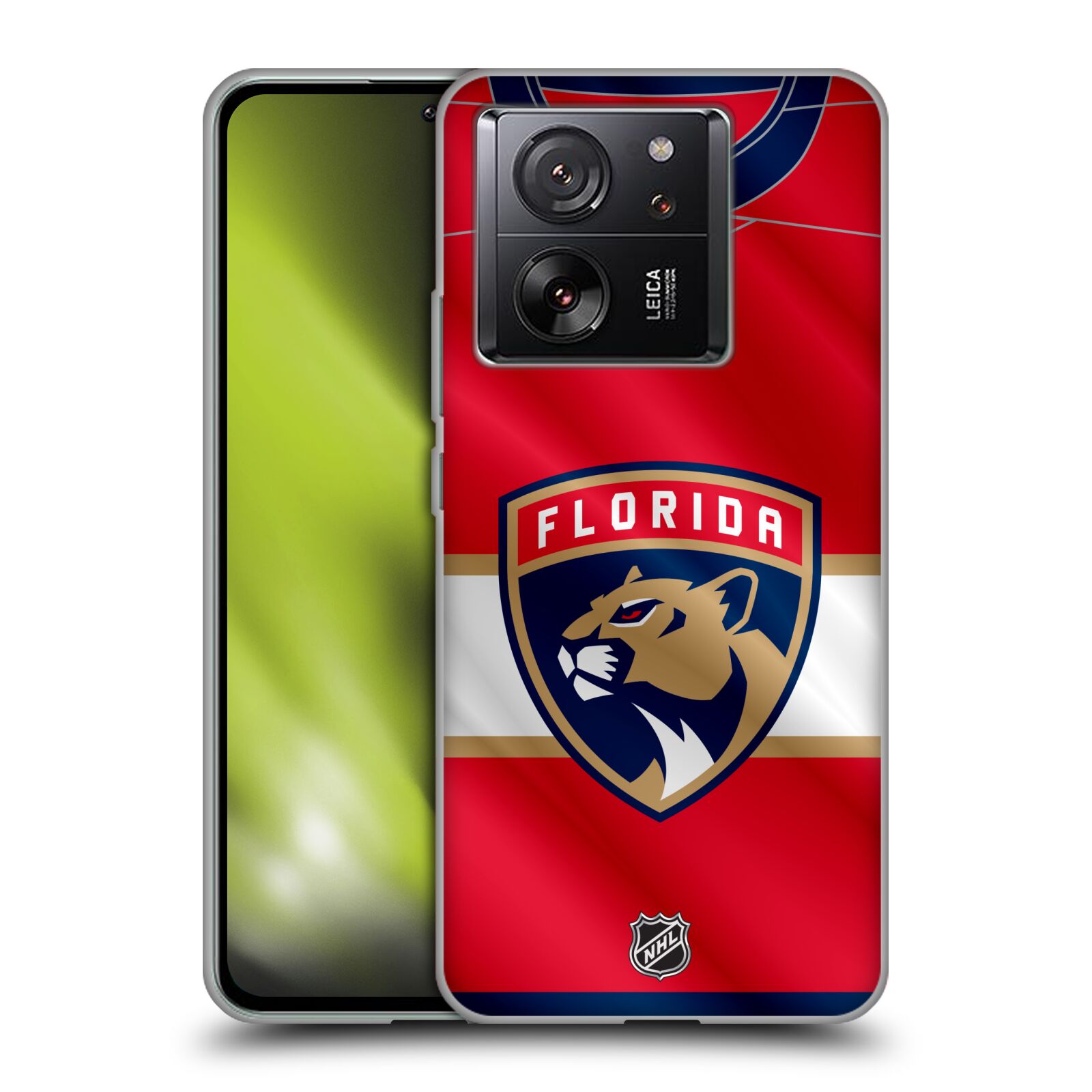 Silikonové pouzdro na mobil Xiaomi 13T / 13T Pro - NHL - Dres Florida Panthers (Silikonový kryt, obal, pouzdro na mobilní telefon Xiaomi 13T / 13T Pro s licencovaným motivem NHL - Dres Florida Panthers)