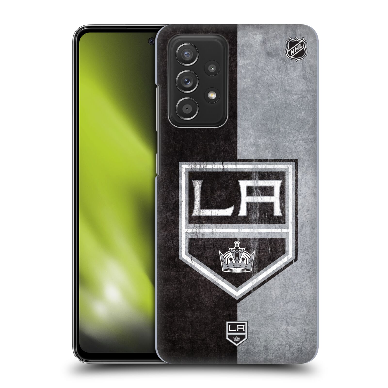 Plastové pouzdro na mobil Samsung Galaxy A52 / A52 5G / A52s 5G - NHL - Půlené logo Los Angeles Kings