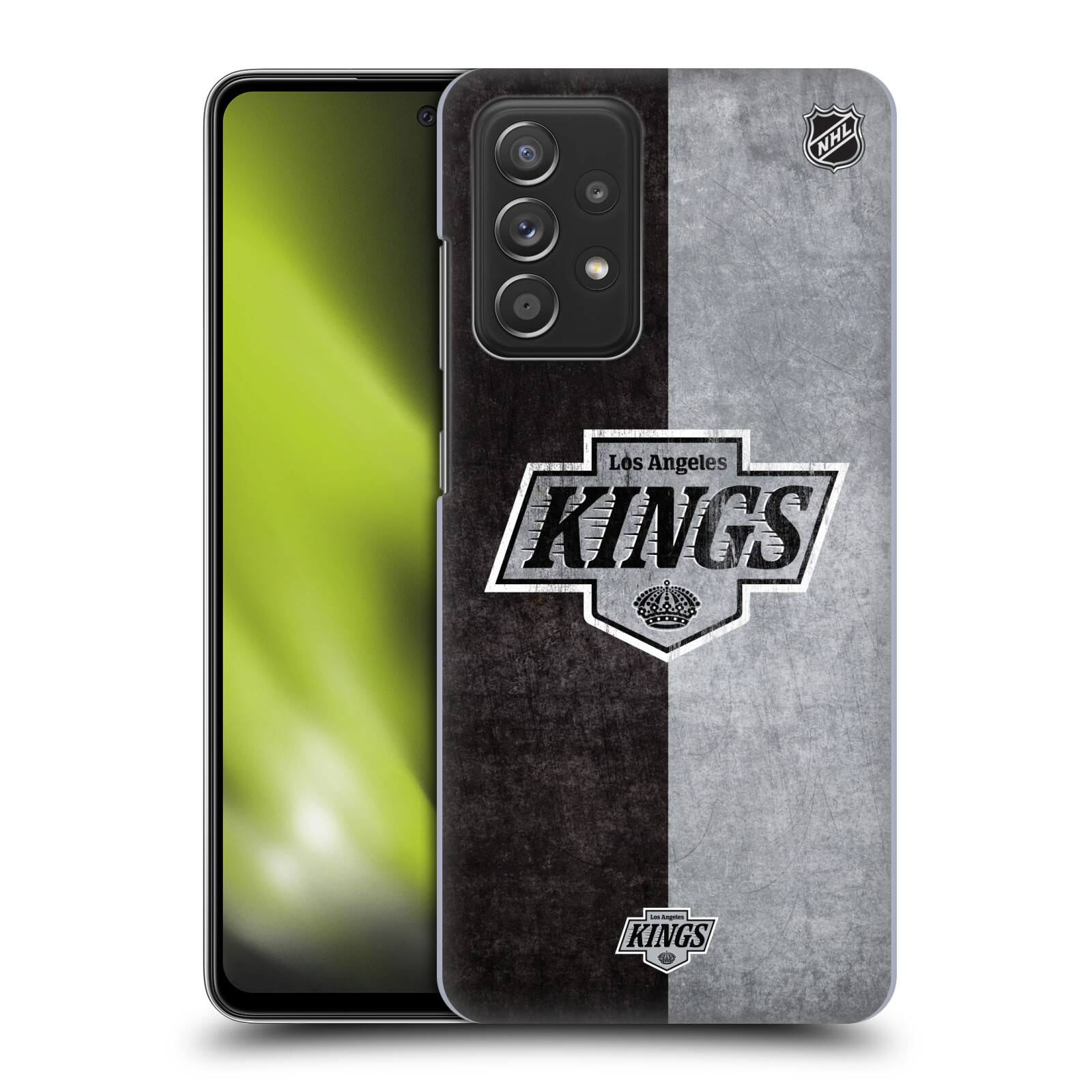 Plastové pouzdro na mobil Samsung Galaxy A52 / A52 5G / A52s 5G - NHL - Půlené logo Los Angeles Kings