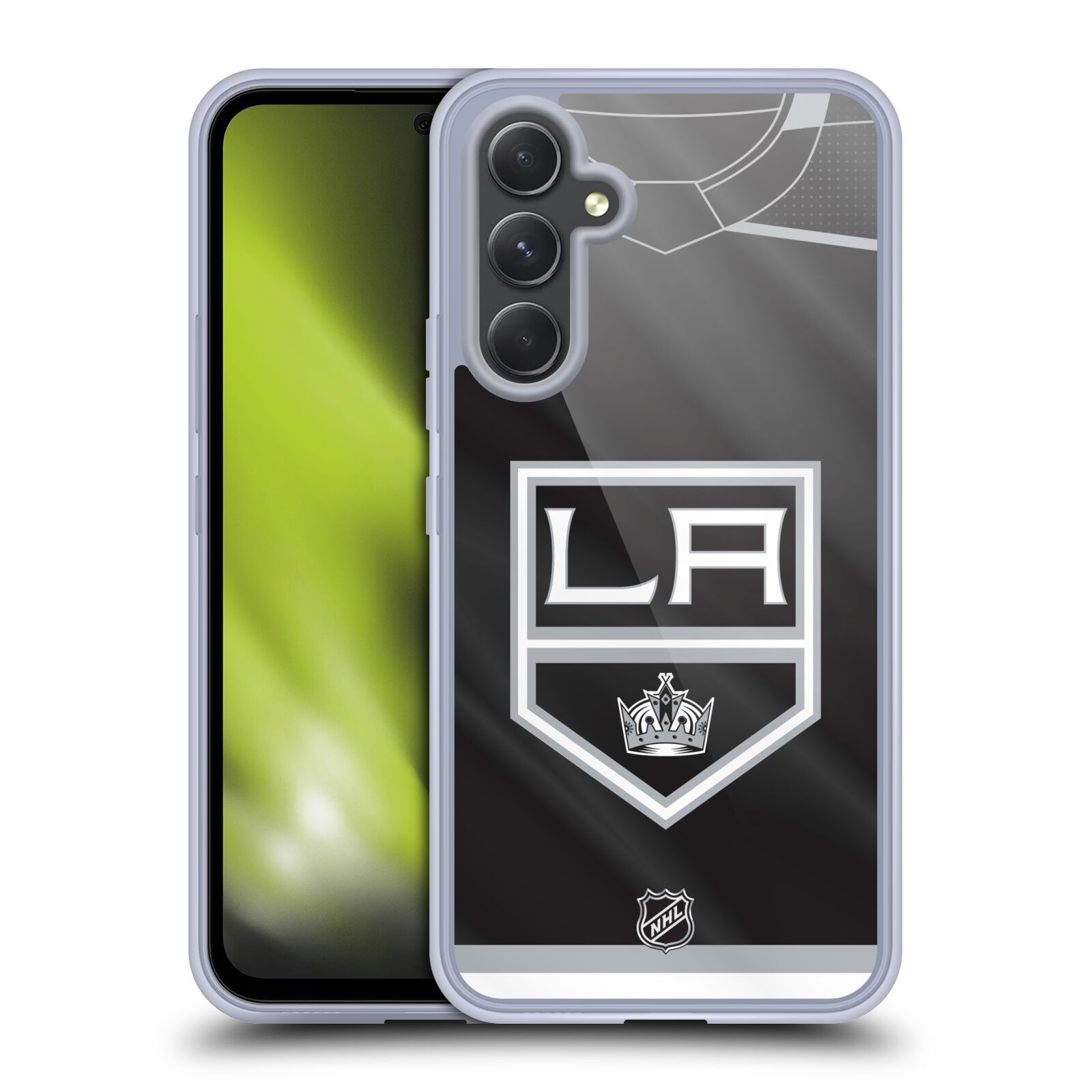 Silikonové pouzdro na mobil Samsung Galaxy A54 5G - NHL - Dres Los Angeles Kings (Silikonový kryt, obal, pouzdro na mobilní telefon Samsung Galaxy A54 5G s licencovaným motivem NHL - Dres Los Angeles Kings)