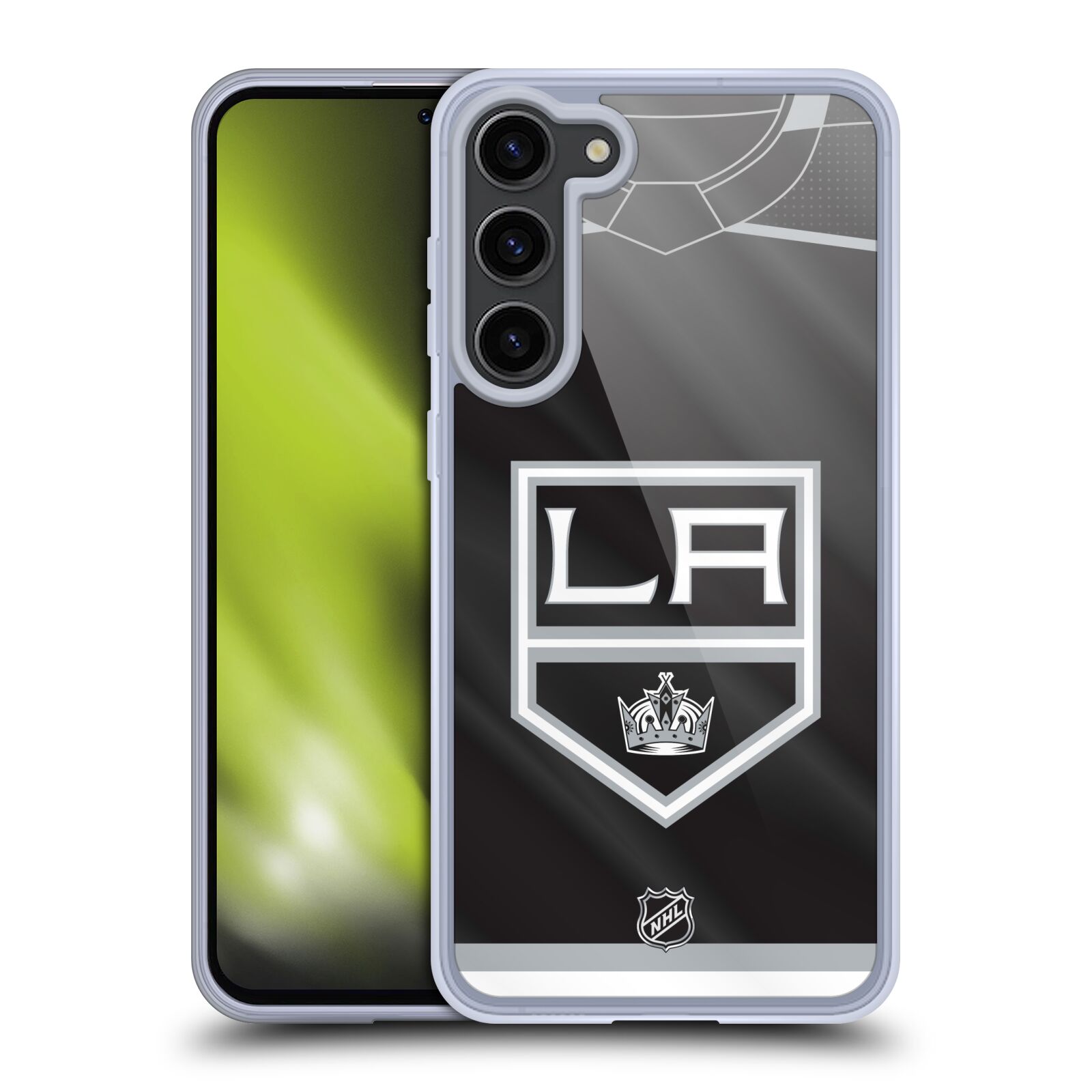 Silikonové pouzdro na mobil Samsung Galaxy S23 Plus - NHL - Dres Los Angeles Kings (Silikonový kryt, obal, pouzdro na mobilní telefon Samsung Galaxy S23 Plus s licencovaným motivem NHL - Dres Los Angeles Kings)