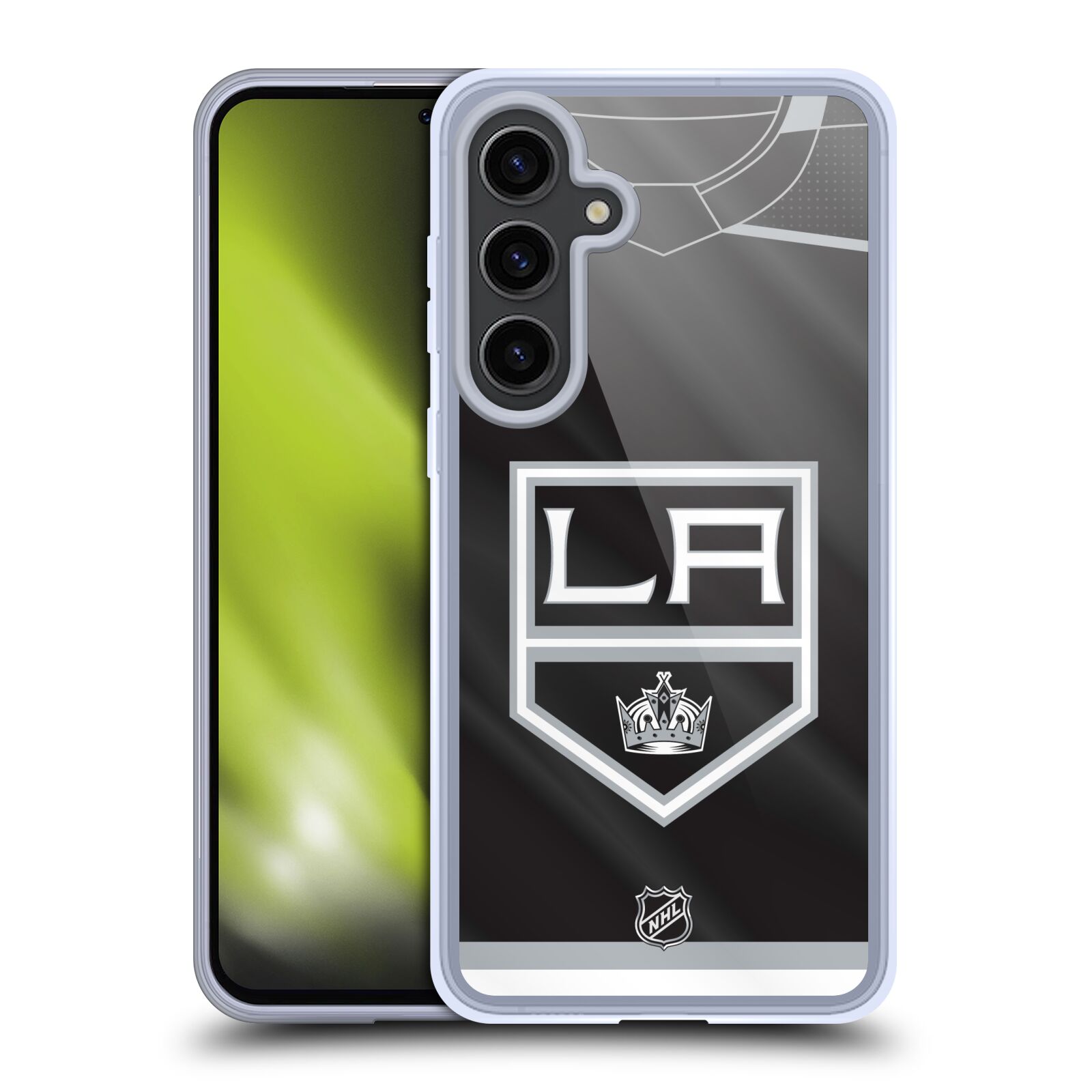 Silikonové lesklé pouzdro na mobil Samsung Galaxy S24 Plus - NHL - Dres Los Angeles Kings (Silikonový kryt, obal, pouzdro na mobilní telefon Samsung Galaxy S24 Plus s licencovaným motivem NHL - Dres Los Angeles Kings)