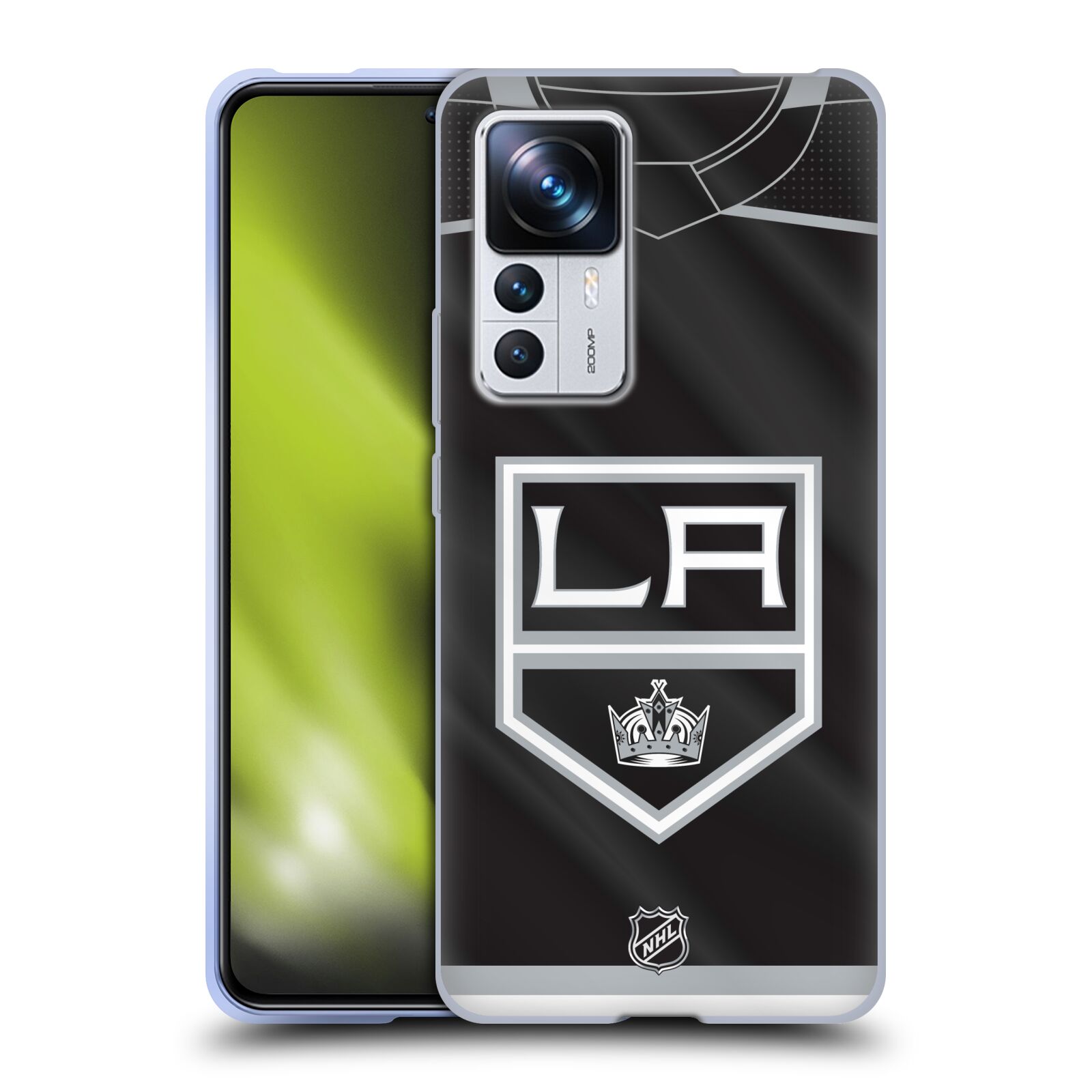 Silikonové pouzdro na mobil Xiaomi 12T / 12T Pro - NHL - Dres Los Angeles Kings (Silikonový kryt, obal, pouzdro na mobilní telefon Xiaomi 12T / 12T Pro s licencovaným motivem NHL - Dres Los Angeles Kings)