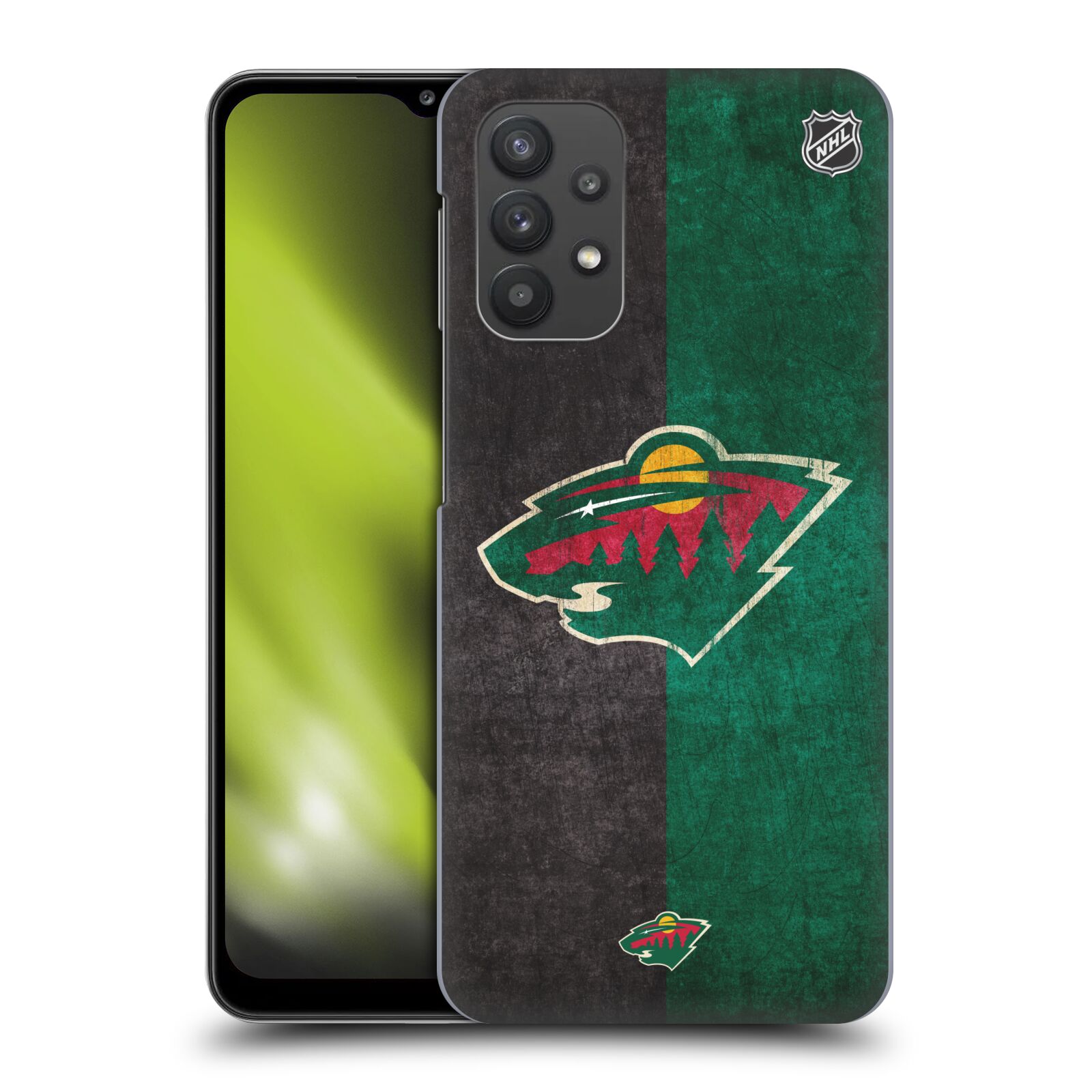 Plastové pouzdro na mobil Samsung Galaxy A32 5G - NHL - Půlené logo Minnesota Wild