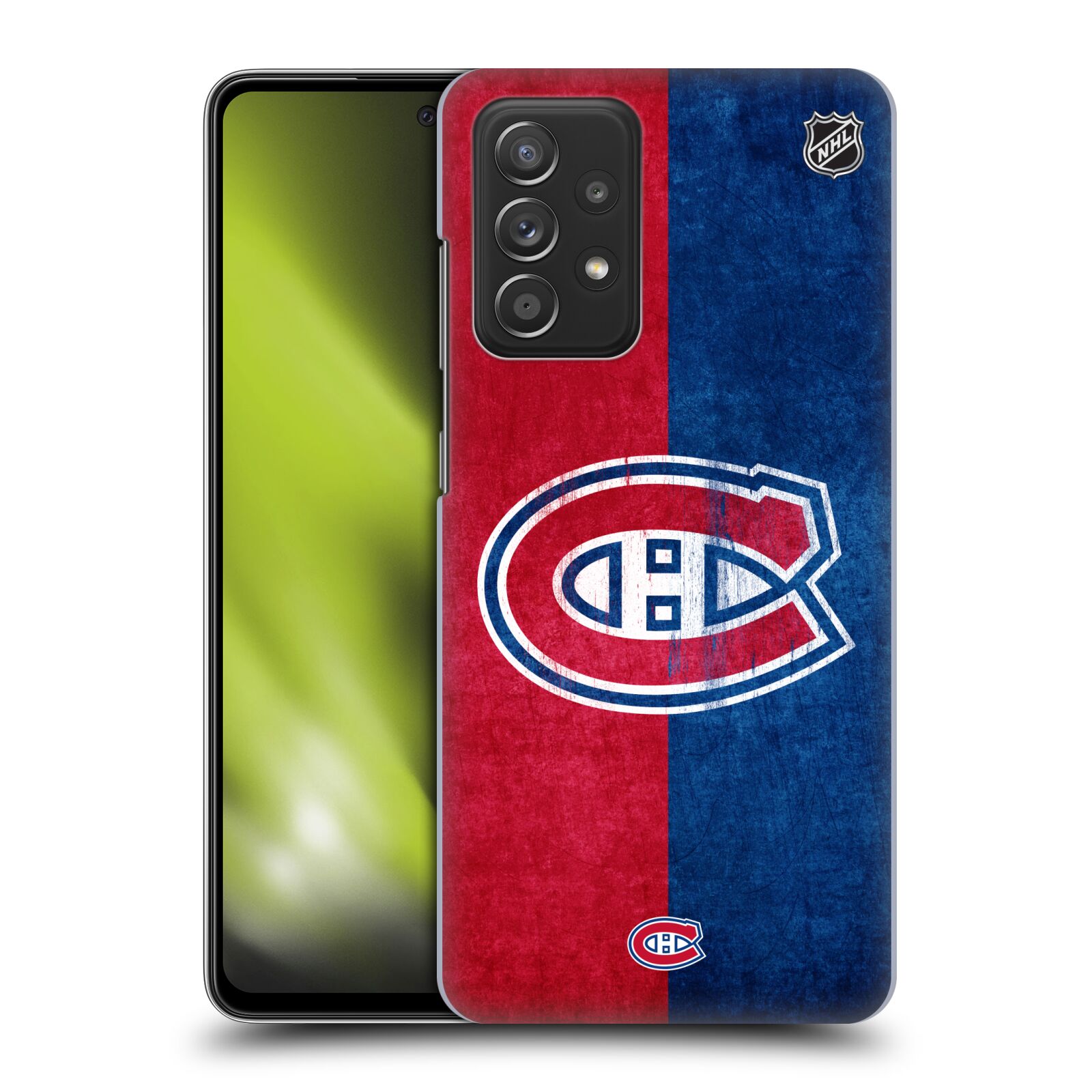 Plastové pouzdro na mobil Samsung Galaxy A52 / A52 5G / A52s 5G - NHL - Půlené logo Montreal Canadiens