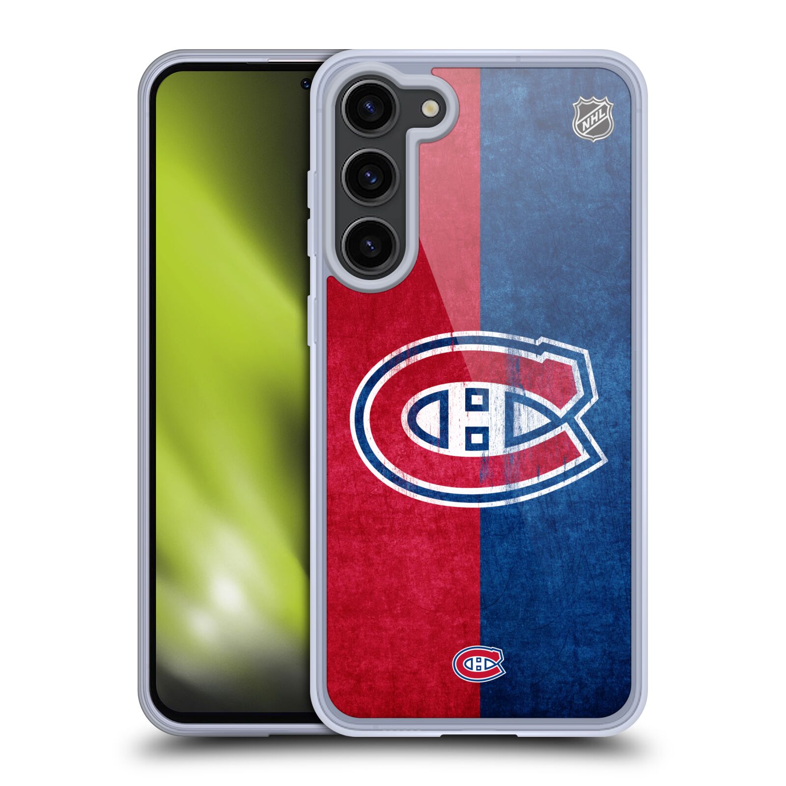 Silikonové pouzdro na mobil Samsung Galaxy S23 Plus - NHL - Půlené logo Montreal Canadiens (Silikonový kryt, obal, pouzdro na mobilní telefon Samsung Galaxy S23 Plus s licencovaným motivem NHL - Půlené logo Montreal Canadiens)
