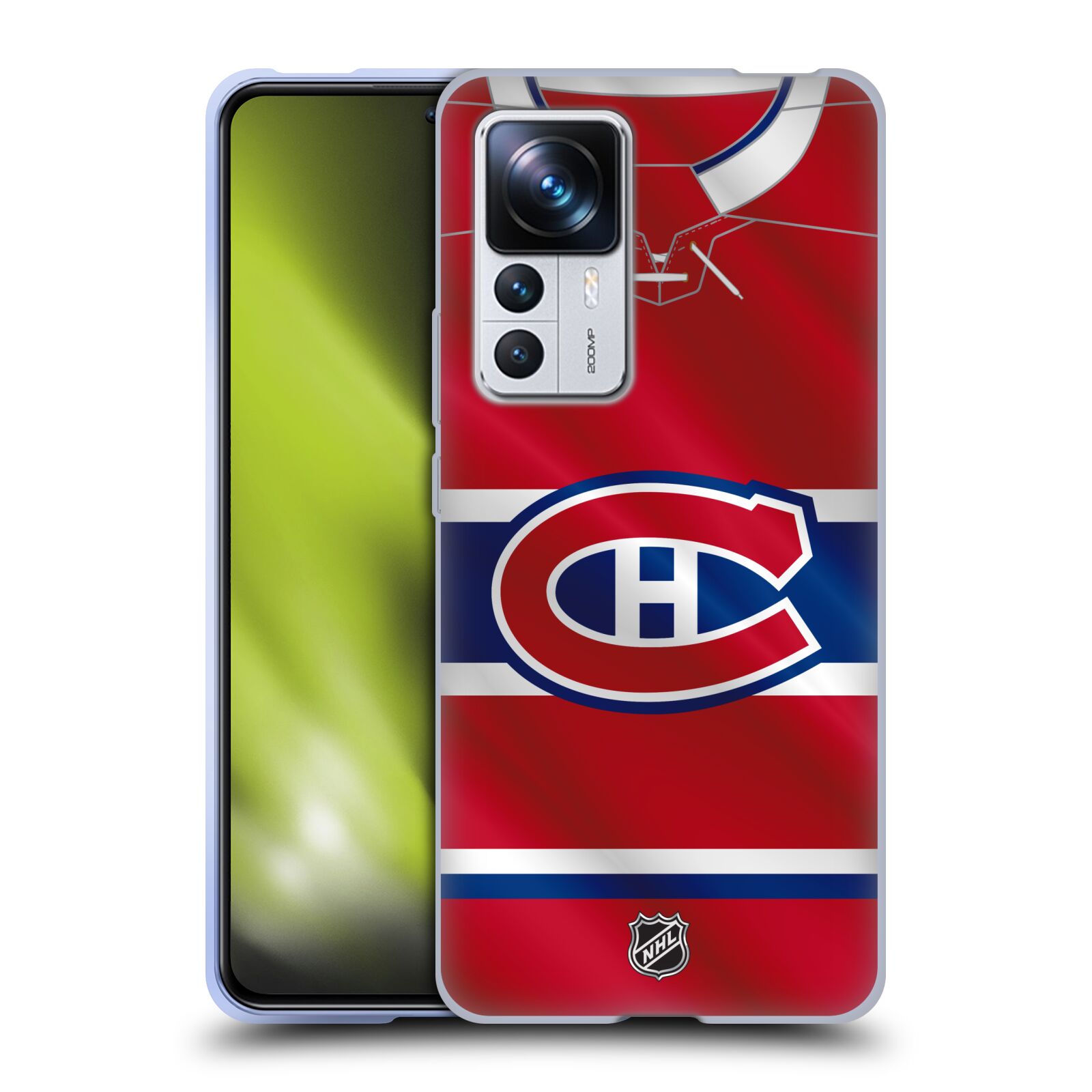 Silikonové pouzdro na mobil Xiaomi 12T / 12T Pro - NHL - Dres Montreal Canadiens (Silikonový kryt, obal, pouzdro na mobilní telefon Xiaomi 12T / 12T Pro s licencovaným motivem NHL - Dres Montreal Canadiens)