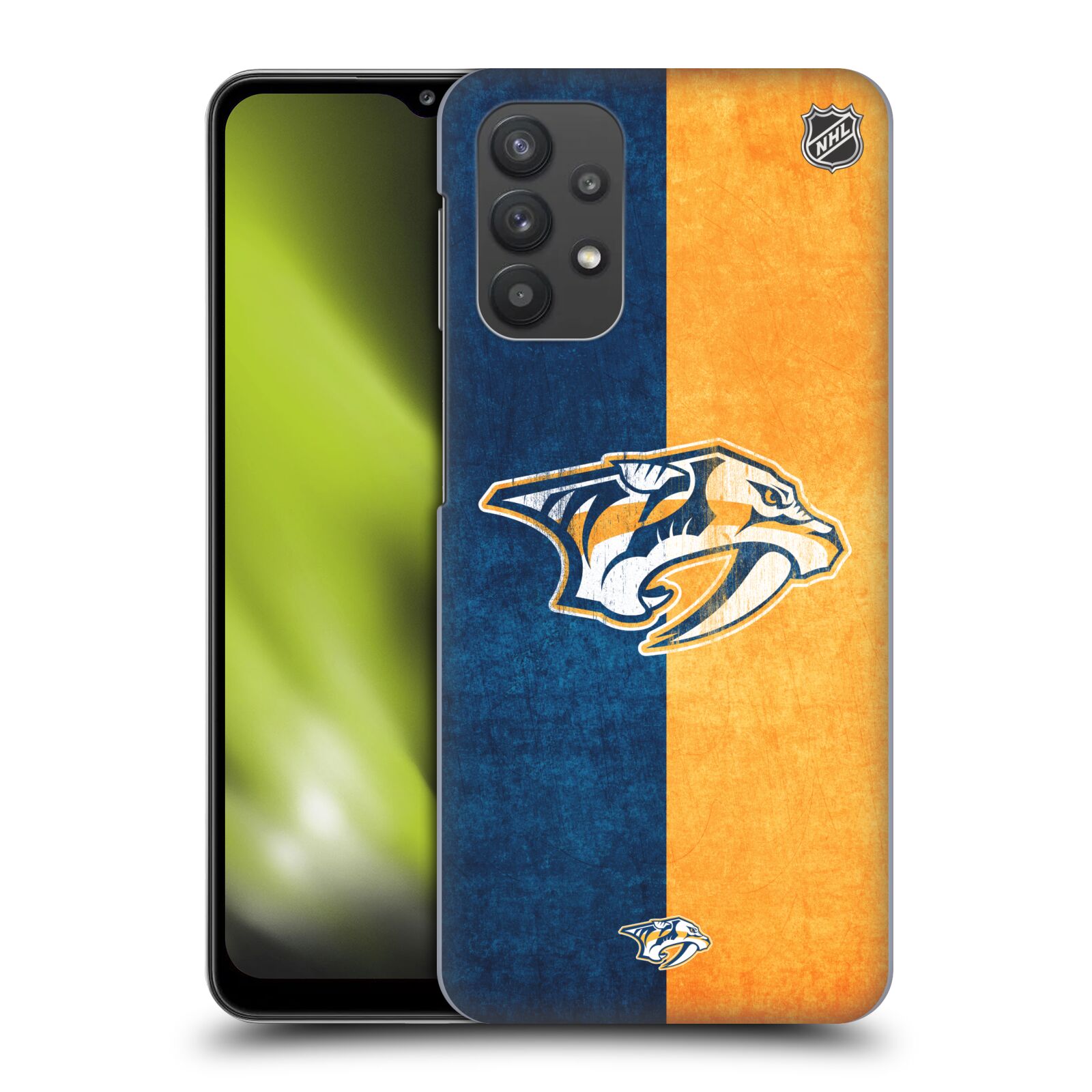 Plastové pouzdro na mobil Samsung Galaxy A32 5G - NHL - Půlené logo Nashville Predators
