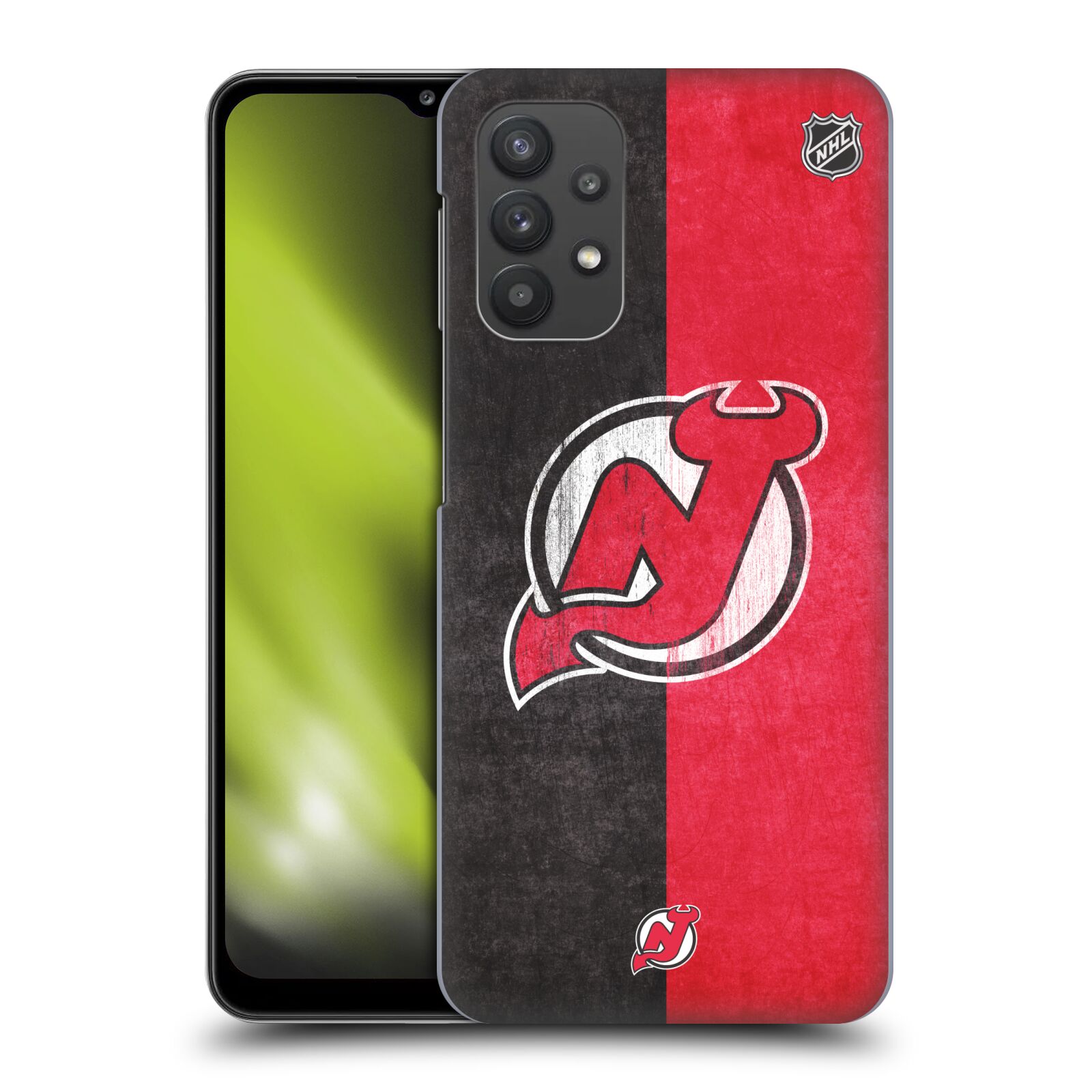 Plastové pouzdro na mobil Samsung Galaxy A32 5G - NHL - Půlené logo New Jersey Devils