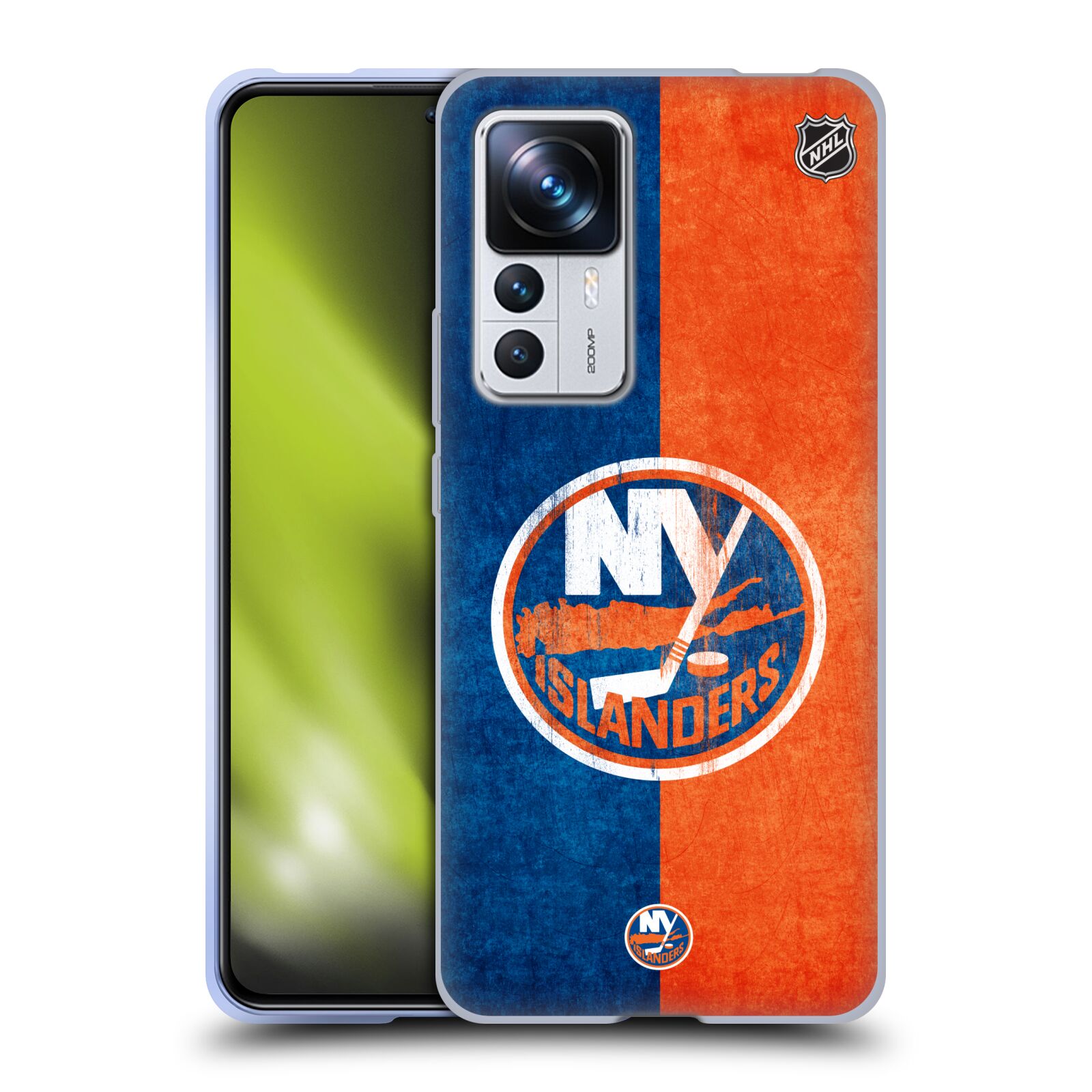 Silikonové pouzdro na mobil Xiaomi 12T / 12T Pro - NHL - Půlené logo New York Islanders (Silikonový kryt, obal, pouzdro na mobilní telefon Xiaomi 12T / 12T Pro s licencovaným motivem NHL - Půlené logo New York Islanders)
