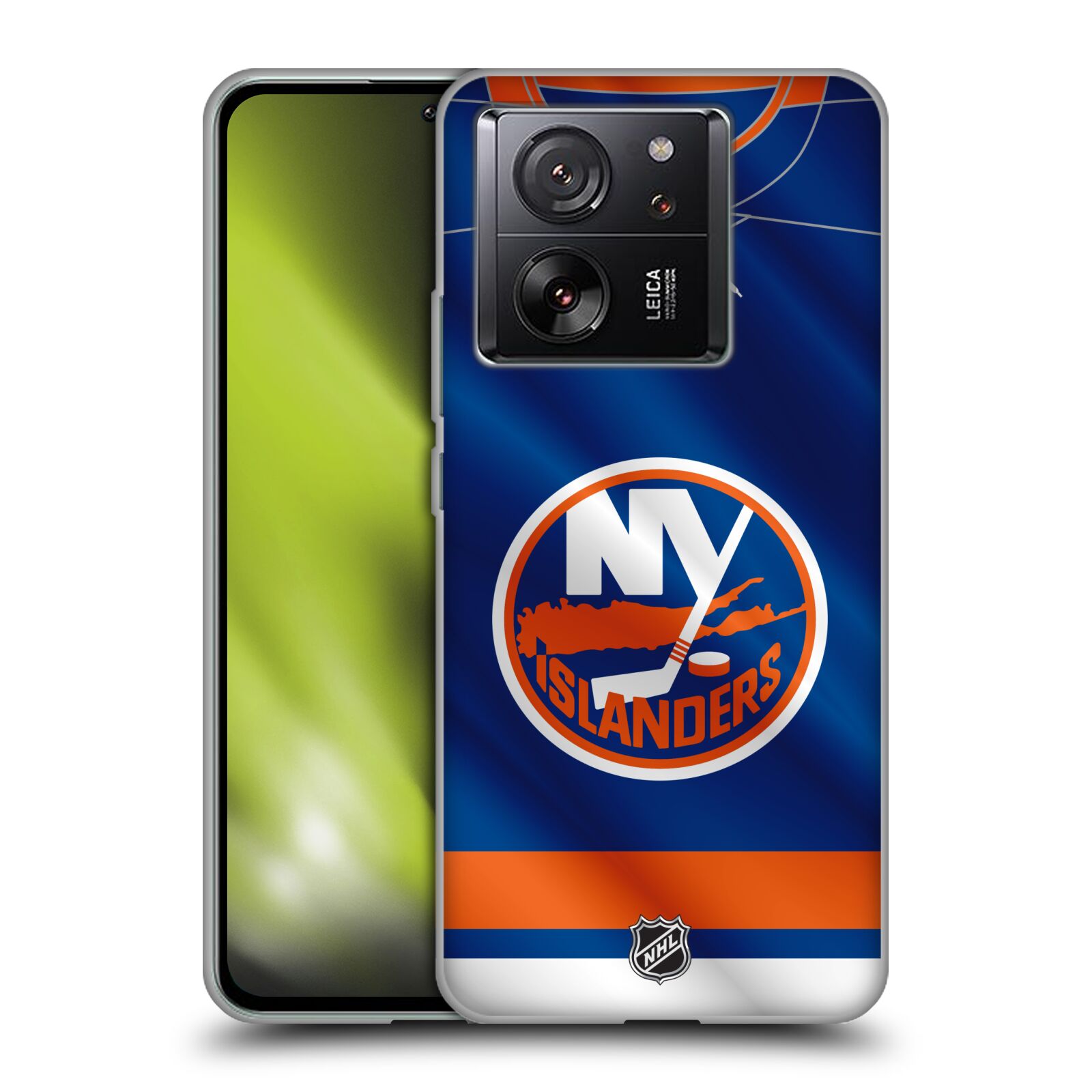 Silikonové pouzdro na mobil Xiaomi 13T / 13T Pro - NHL - Dres New York Islanders (Silikonový kryt, obal, pouzdro na mobilní telefon Xiaomi 13T / 13T Pro s licencovaným motivem NHL - Dres New York Islanders)