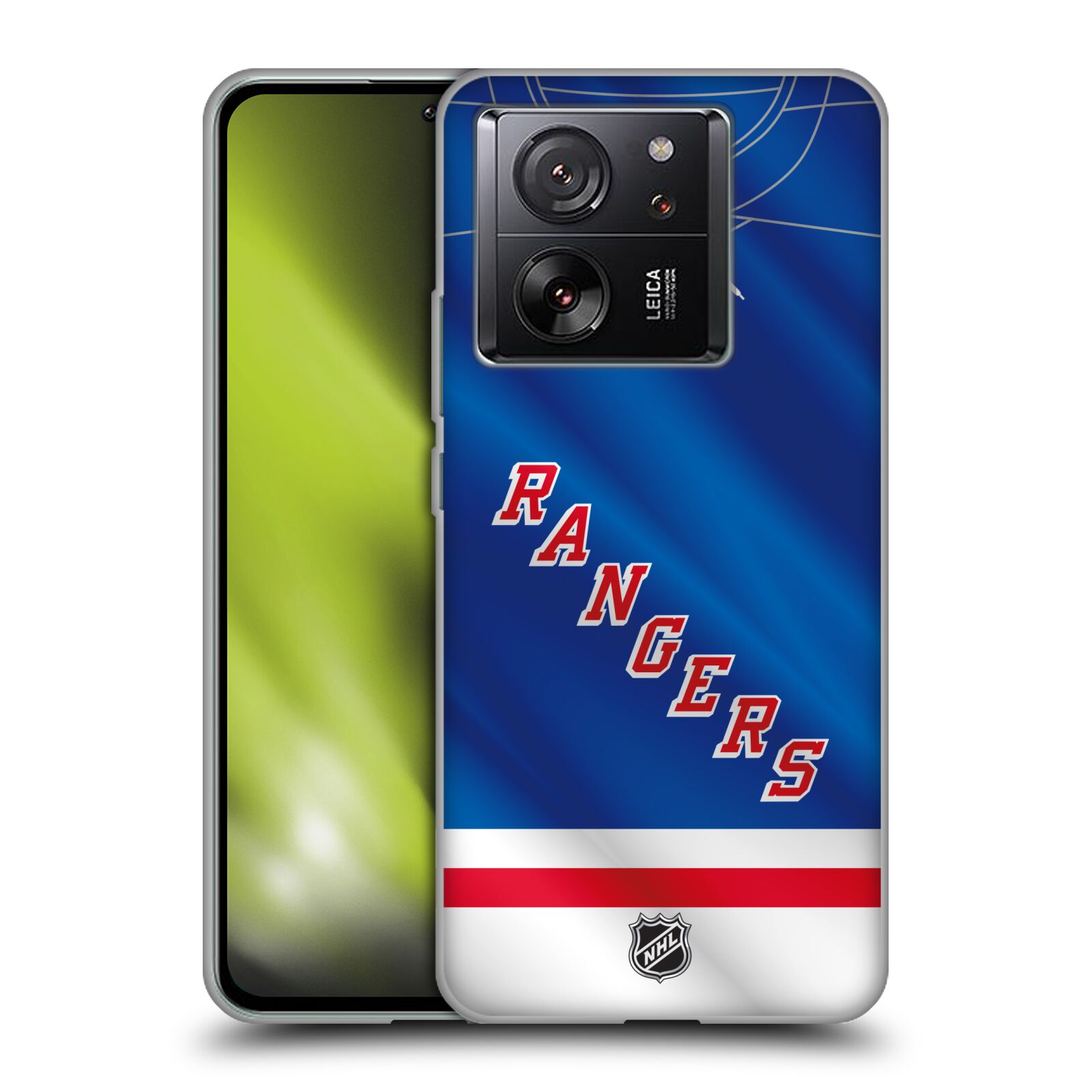 Silikonové pouzdro na mobil Xiaomi 13T / 13T Pro - NHL - Dres New York Rangers (Silikonový kryt, obal, pouzdro na mobilní telefon Xiaomi 13T / 13T Pro s licencovaným motivem NHL - Dres New York Rangers)