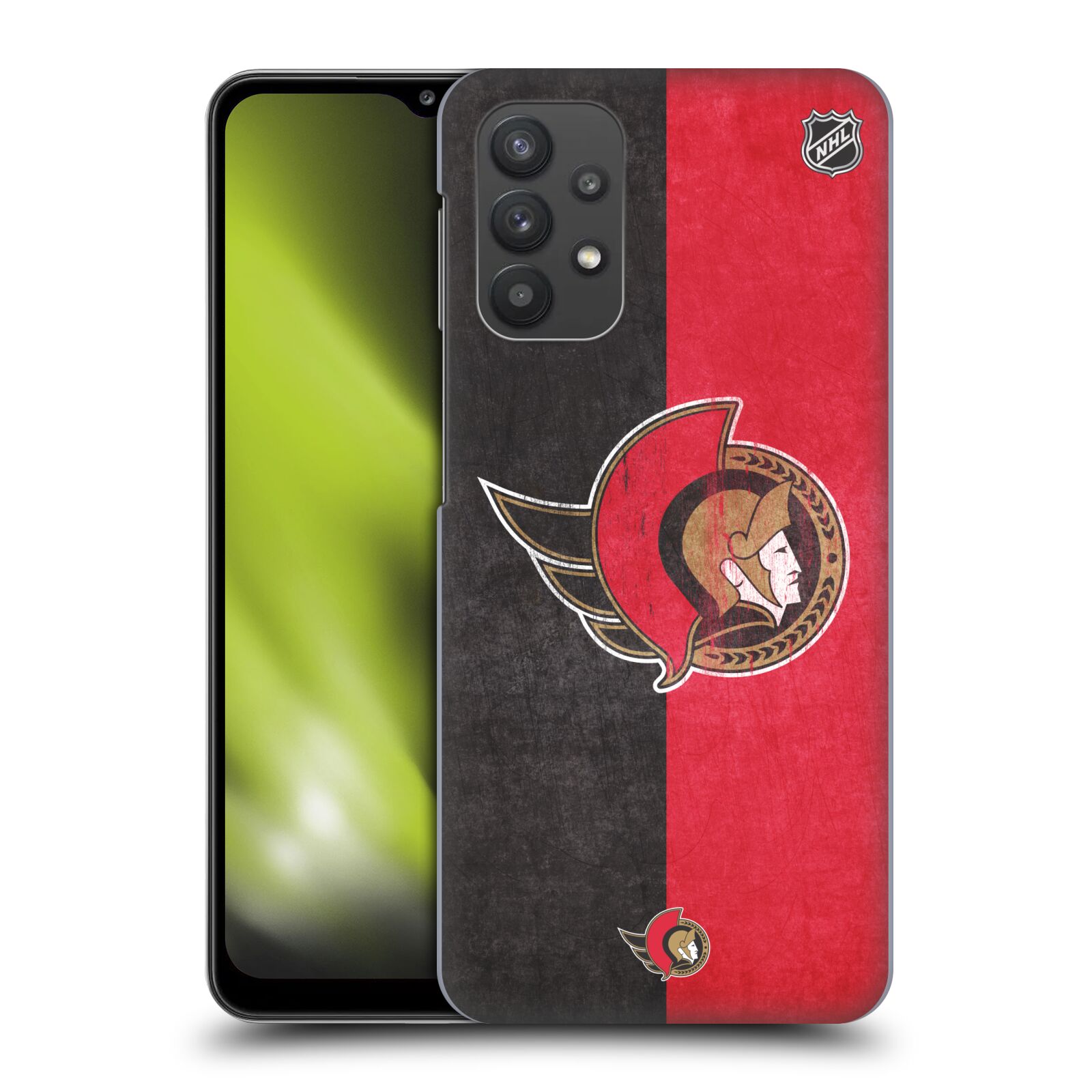 Plastové pouzdro na mobil Samsung Galaxy A32 5G - NHL - Půlené logo Ottawa Senators