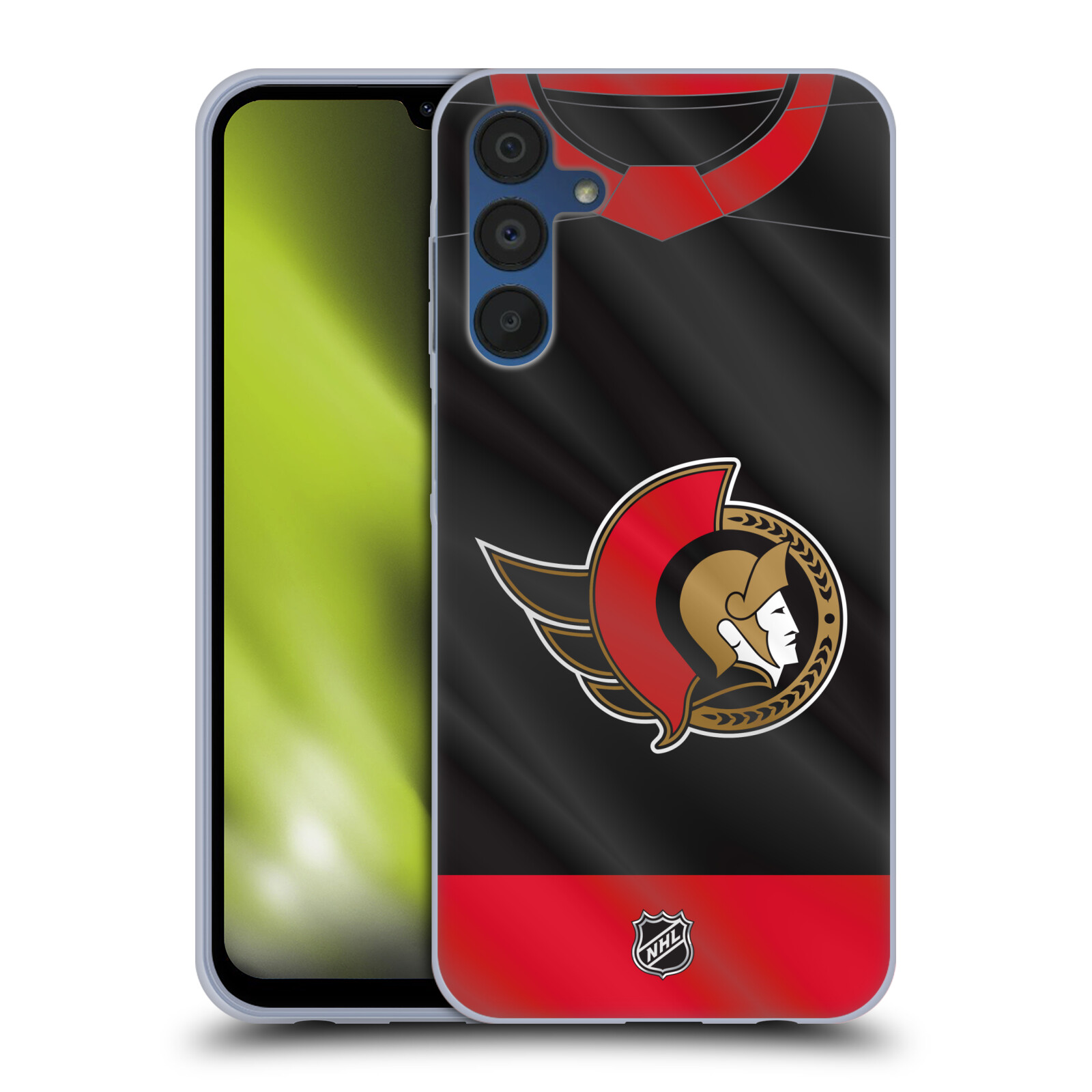 Silikonové pouzdro na mobil Samsung Galaxy A15 / A15 5G - NHL - Dres Ottawa Senators (Silikonový kryt, obal, pouzdro na mobilní telefon Samsung Galaxy A15 / A15 5G s licencovaným motivem NHL - Dres Ottawa Senators)