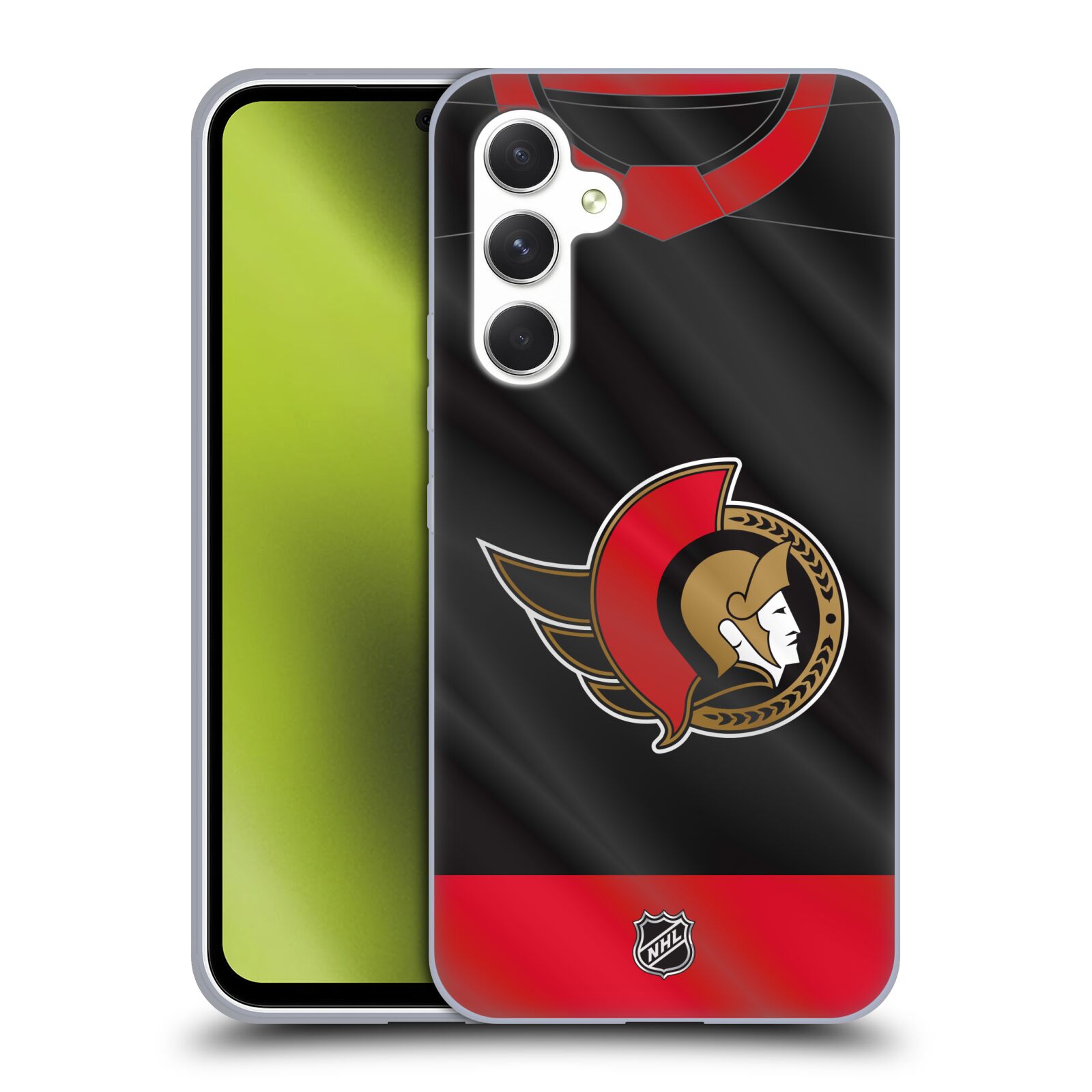 Silikonové pouzdro na mobil Samsung Galaxy A54 5G - NHL - Dres Ottawa Senators (Silikonový kryt, obal, pouzdro na mobilní telefon Samsung Galaxy A54 5G s licencovaným motivem NHL - Dres Ottawa Senators)