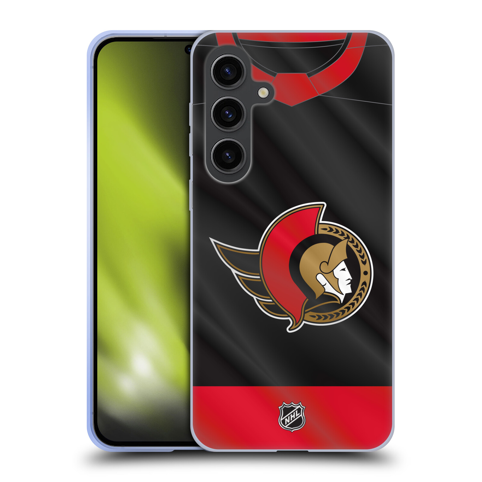 Silikonové lesklé pouzdro na mobil Samsung Galaxy S24 Plus - NHL - Dres Ottawa Senators (Silikonový kryt, obal, pouzdro na mobilní telefon Samsung Galaxy S24 Plus s licencovaným motivem NHL - Dres Ottawa Senators)