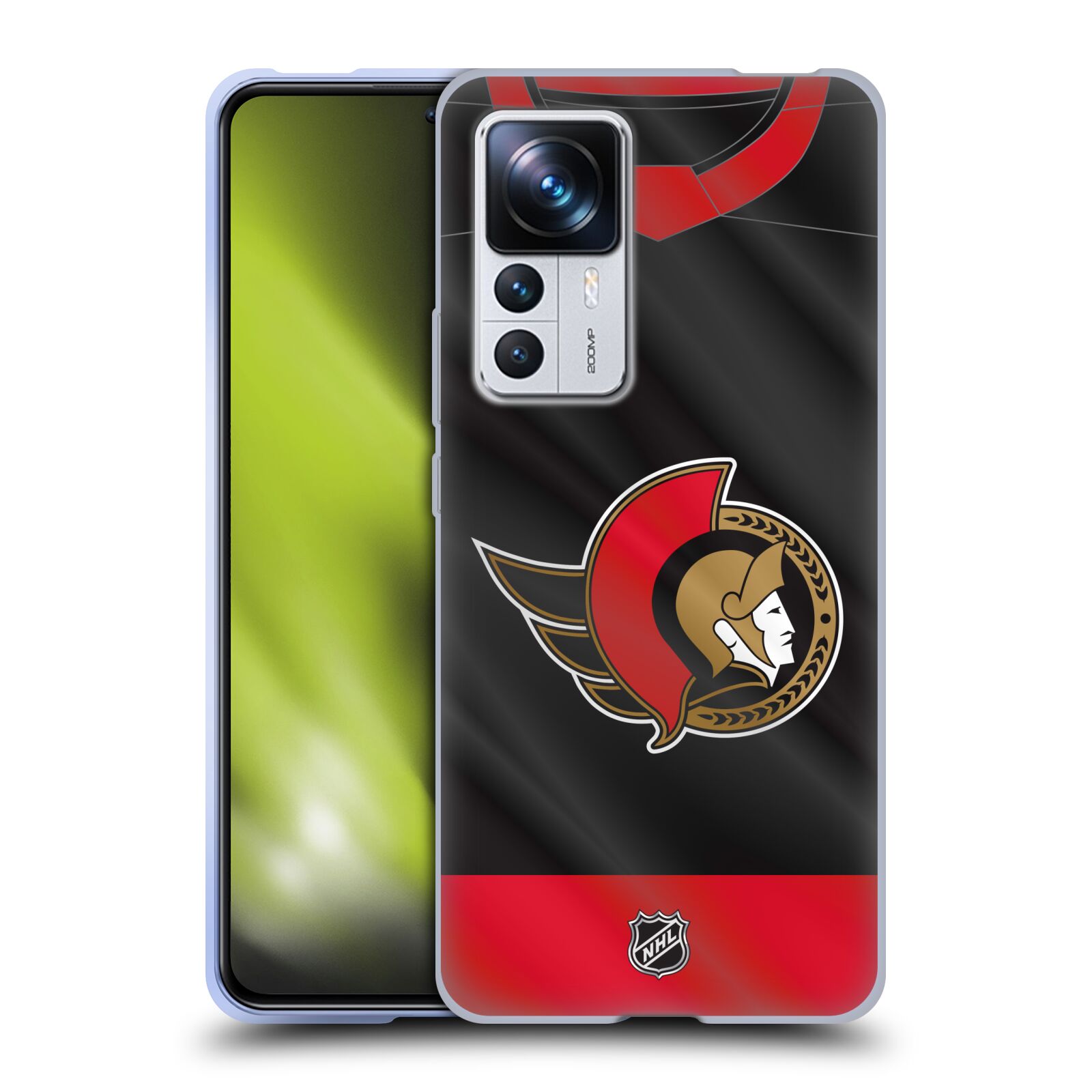 Silikonové pouzdro na mobil Xiaomi 12T / 12T Pro - NHL - Dres Ottawa Senators (Silikonový kryt, obal, pouzdro na mobilní telefon Xiaomi 12T / 12T Pro s licencovaným motivem NHL - Dres Ottawa Senators)