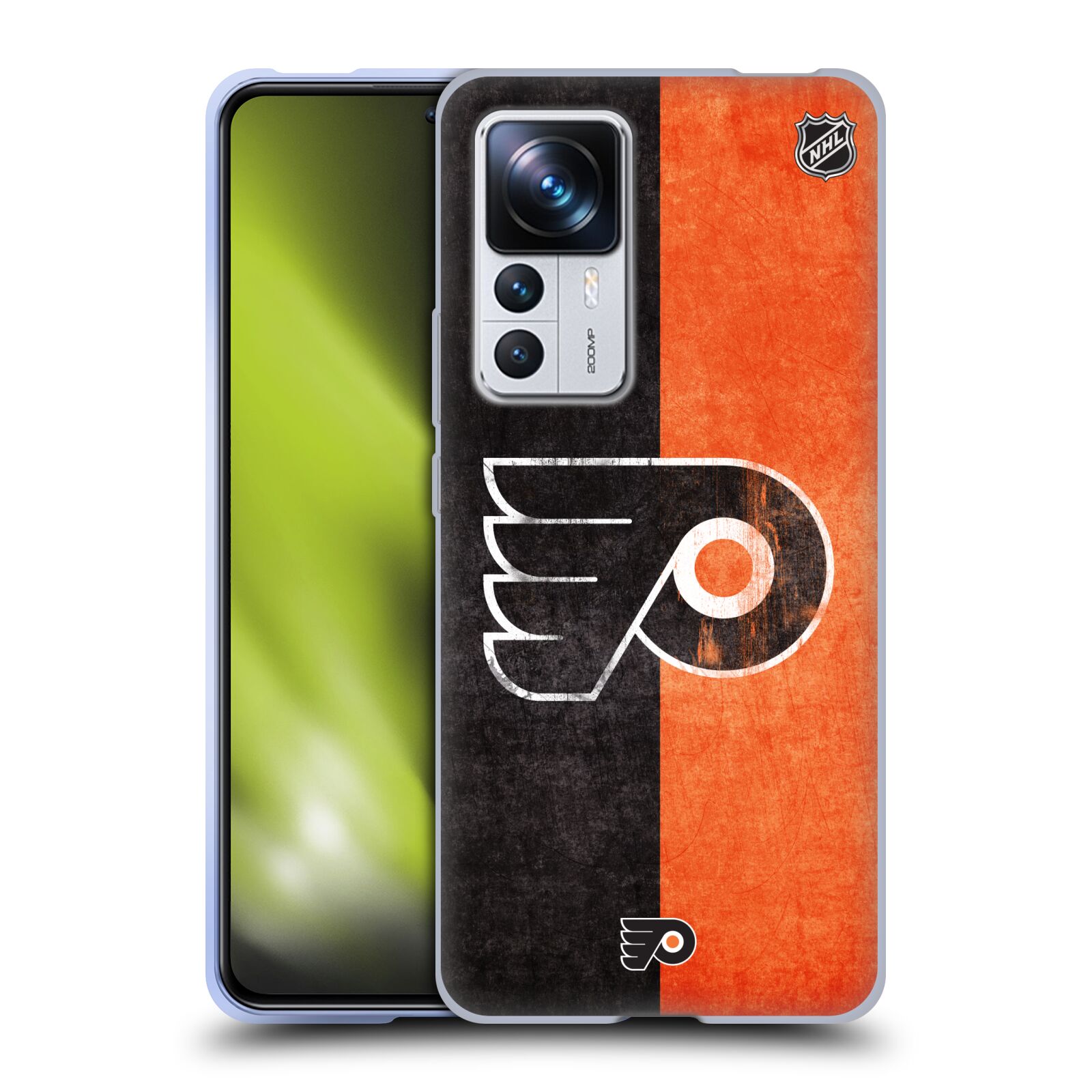 Silikonové pouzdro na mobil Xiaomi 12T / 12T Pro - NHL - Půlené logo Philadelphia Flyers (Silikonový kryt, obal, pouzdro na mobilní telefon Xiaomi 12T / 12T Pro s licencovaným motivem NHL - Půlené logo Philadelphia Flyers)