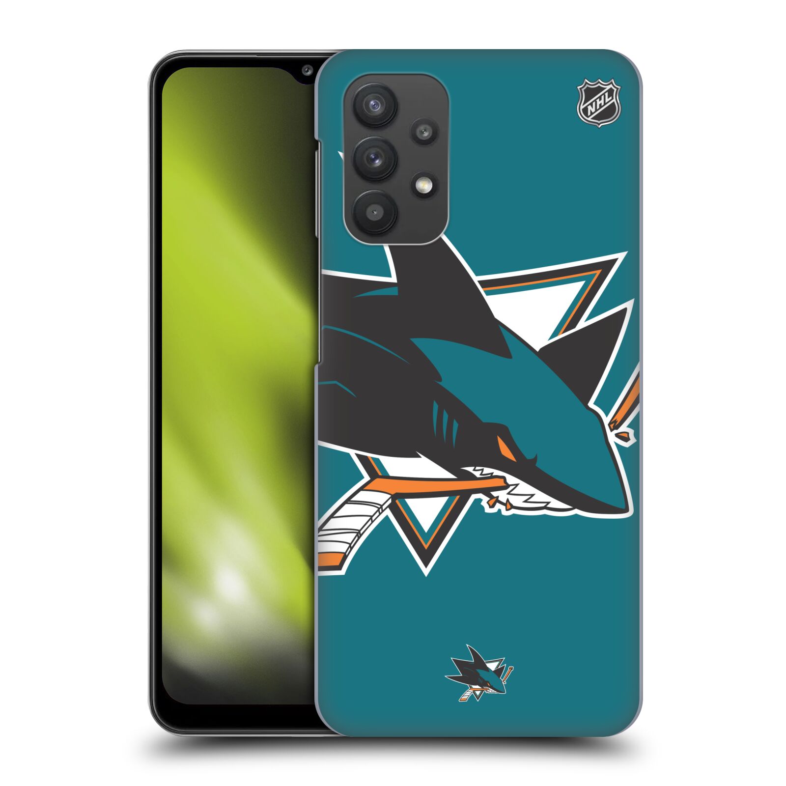 Plastové pouzdro na mobil Samsung Galaxy A32 5G - NHL - Velké logo San Jose Sharks