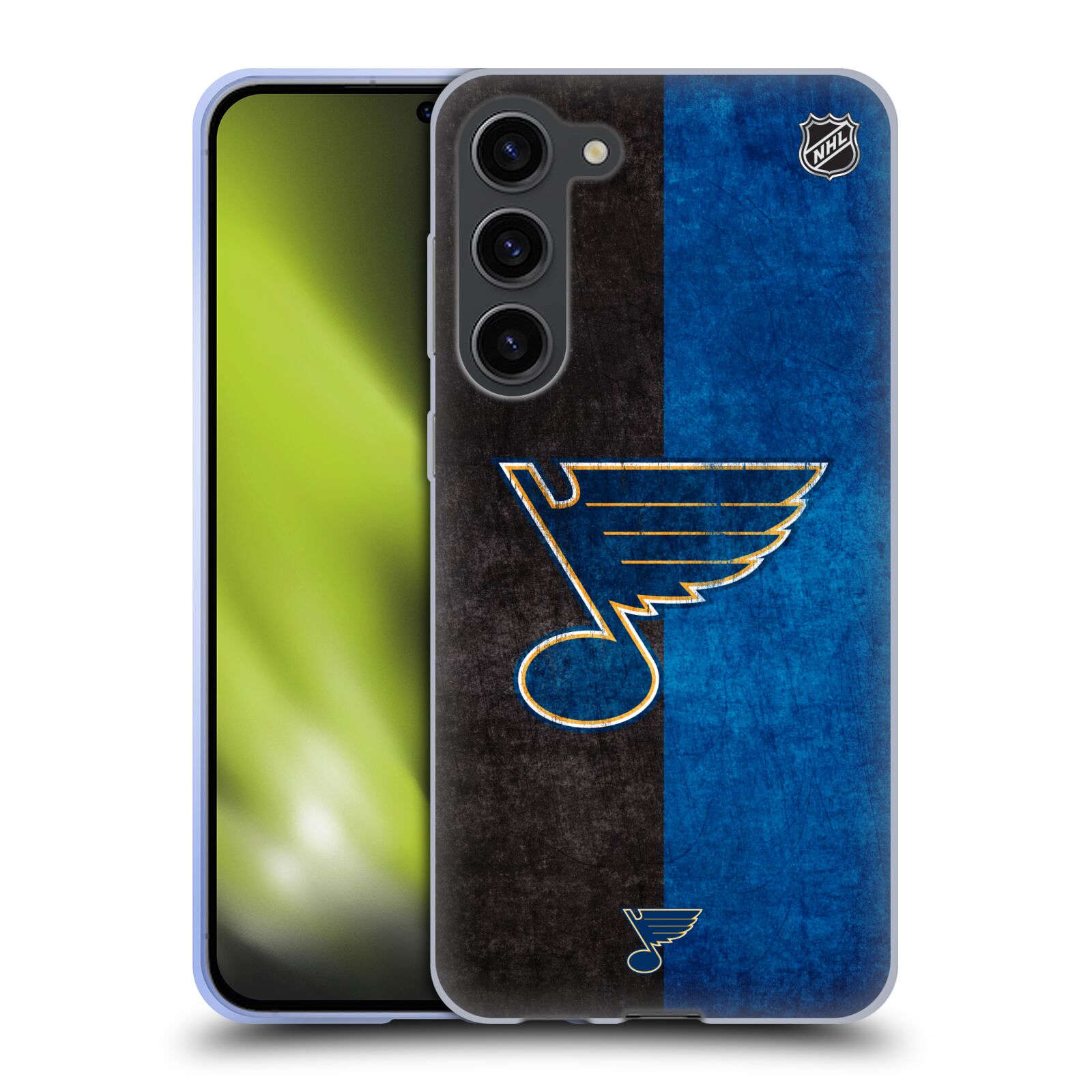 Silikonové pouzdro na mobil Samsung Galaxy S23 Plus - NHL - Půlené logo St Louis Blues (Silikonový kryt, obal, pouzdro na mobilní telefon Samsung Galaxy S23 Plus s licencovaným motivem NHL - Půlené logo St Louis Blues)