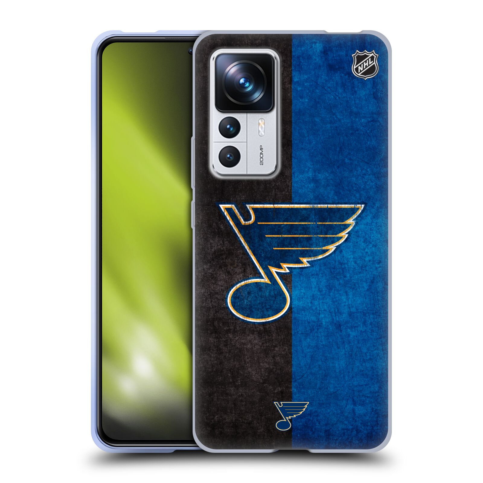 Silikonové pouzdro na mobil Xiaomi 12T / 12T Pro - NHL - Půlené logo St Louis Blues (Silikonový kryt, obal, pouzdro na mobilní telefon Xiaomi 12T / 12T Pro s licencovaným motivem NHL - Půlené logo St Louis Blues)