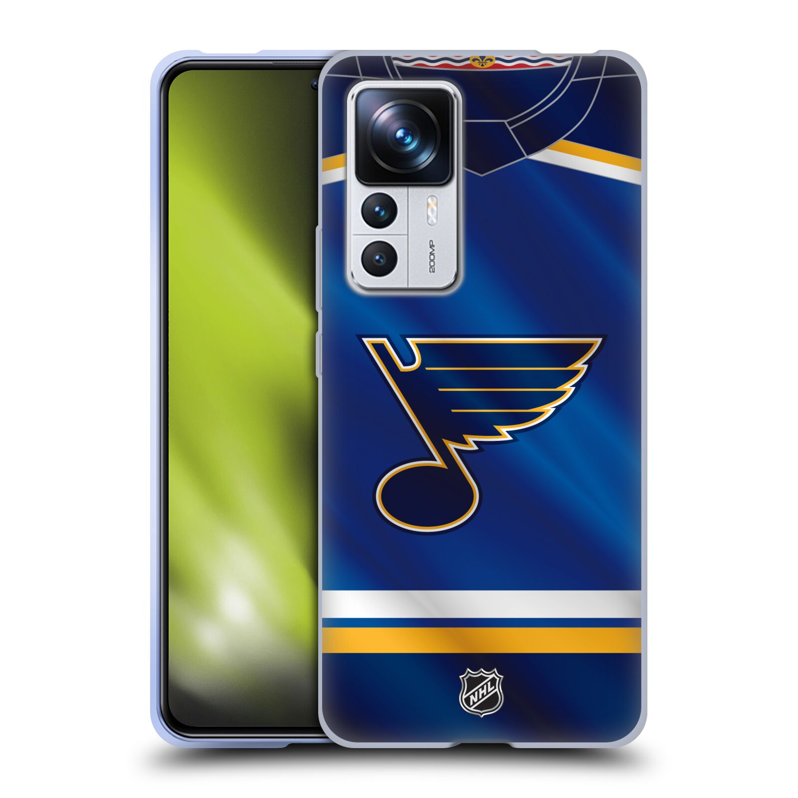 Silikonové pouzdro na mobil Xiaomi 12T / 12T Pro - NHL - Dres St Louis Blues (Silikonový kryt, obal, pouzdro na mobilní telefon Xiaomi 12T / 12T Pro s licencovaným motivem NHL - Dres St Louis Blues)