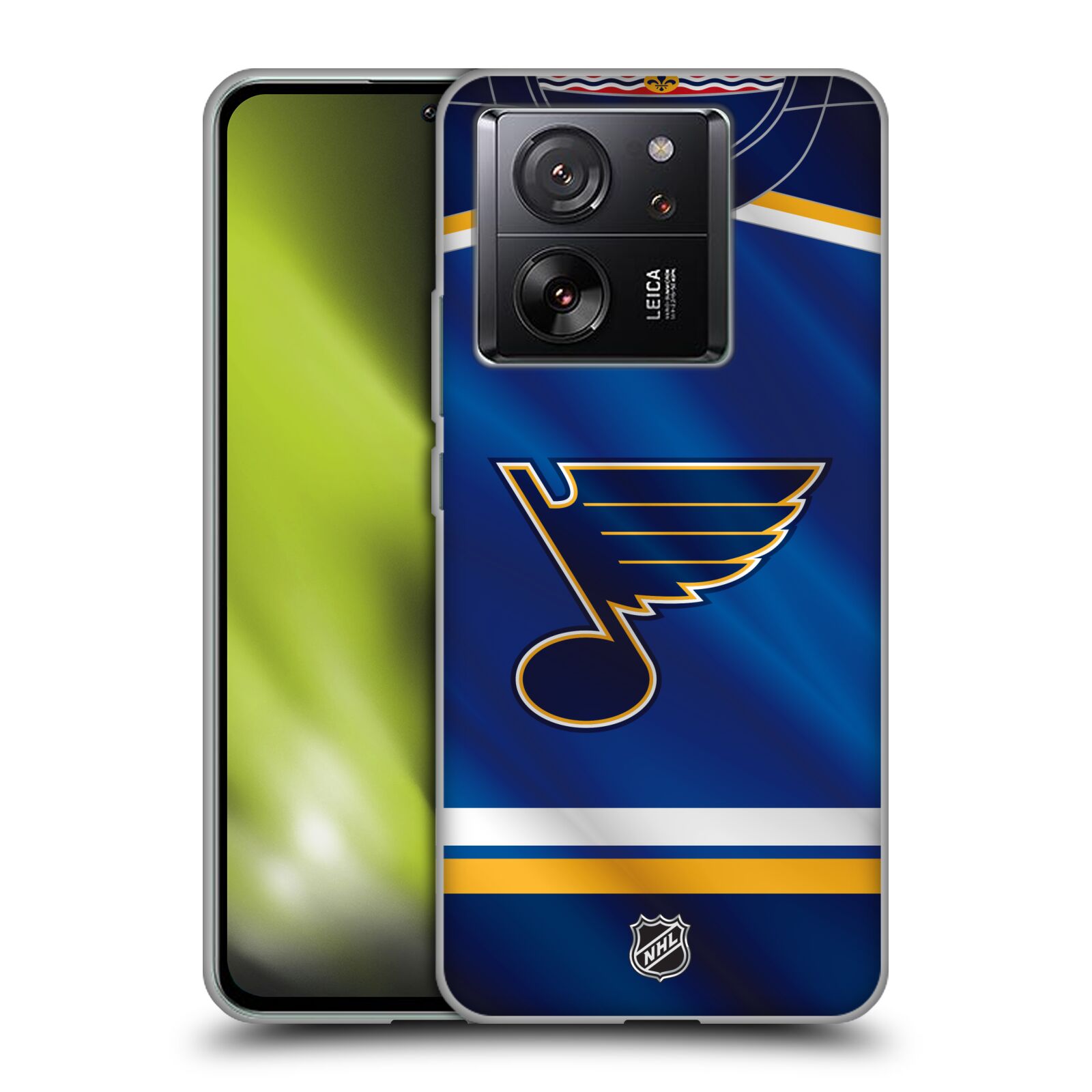 Silikonové pouzdro na mobil Xiaomi 13T / 13T Pro - NHL - Dres St Louis Blues (Silikonový kryt, obal, pouzdro na mobilní telefon Xiaomi 13T / 13T Pro s licencovaným motivem NHL - Dres St Louis Blues)