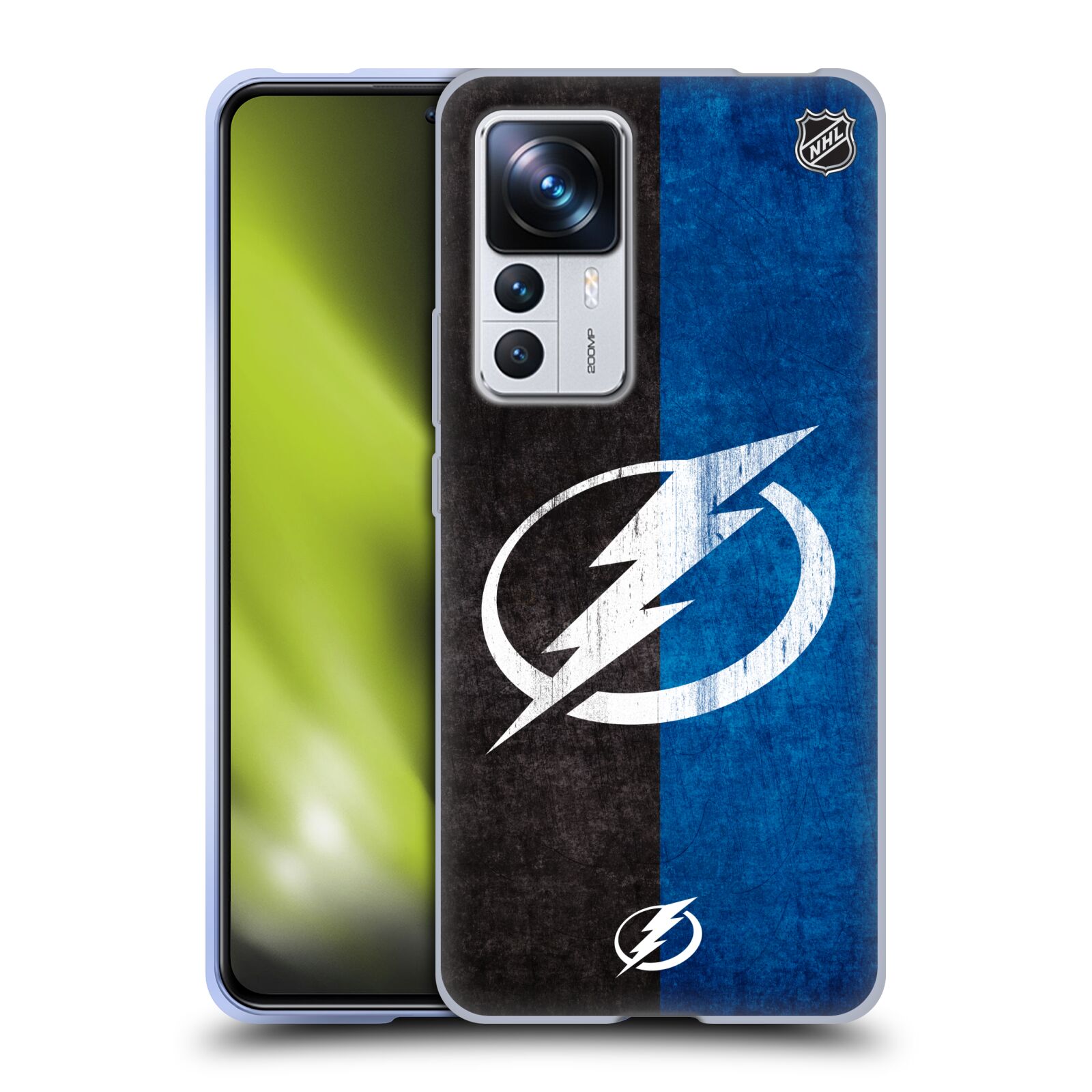 Silikonové pouzdro na mobil Xiaomi 12T / 12T Pro - NHL - Půlené logo Tampa Bay Lightning (Silikonový kryt, obal, pouzdro na mobilní telefon Xiaomi 12T / 12T Pro s licencovaným motivem NHL - Půlené logo Tampa Bay Lightning)