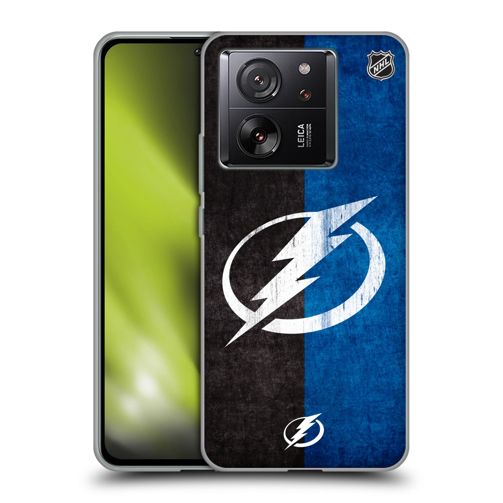 Silikonové pouzdro na mobil Xiaomi 13T / 13T Pro - NHL - Půlené logo Tampa Bay Lightning (Silikonový kryt, obal, pouzdro na mobilní telefon Xiaomi 13T / 13T Pro s licencovaným motivem NHL - Půlené logo Tampa Bay Lightning)