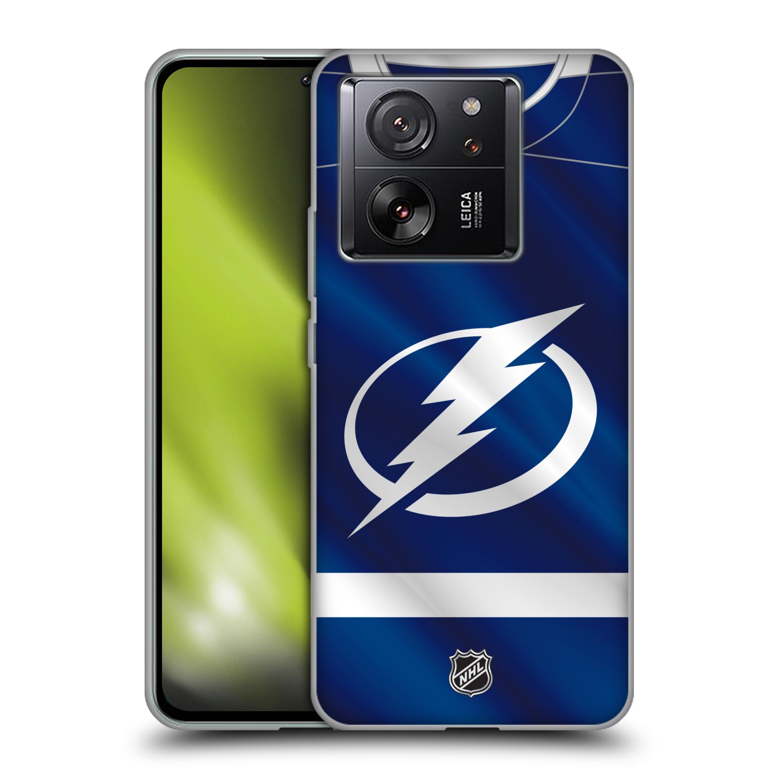 Silikonové pouzdro na mobil Xiaomi 13T / 13T Pro - NHL - Dres Tampa Bay Lightning (Silikonový kryt, obal, pouzdro na mobilní telefon Xiaomi 13T / 13T Pro s licencovaným motivem NHL - Dres Tampa Bay Lightning)