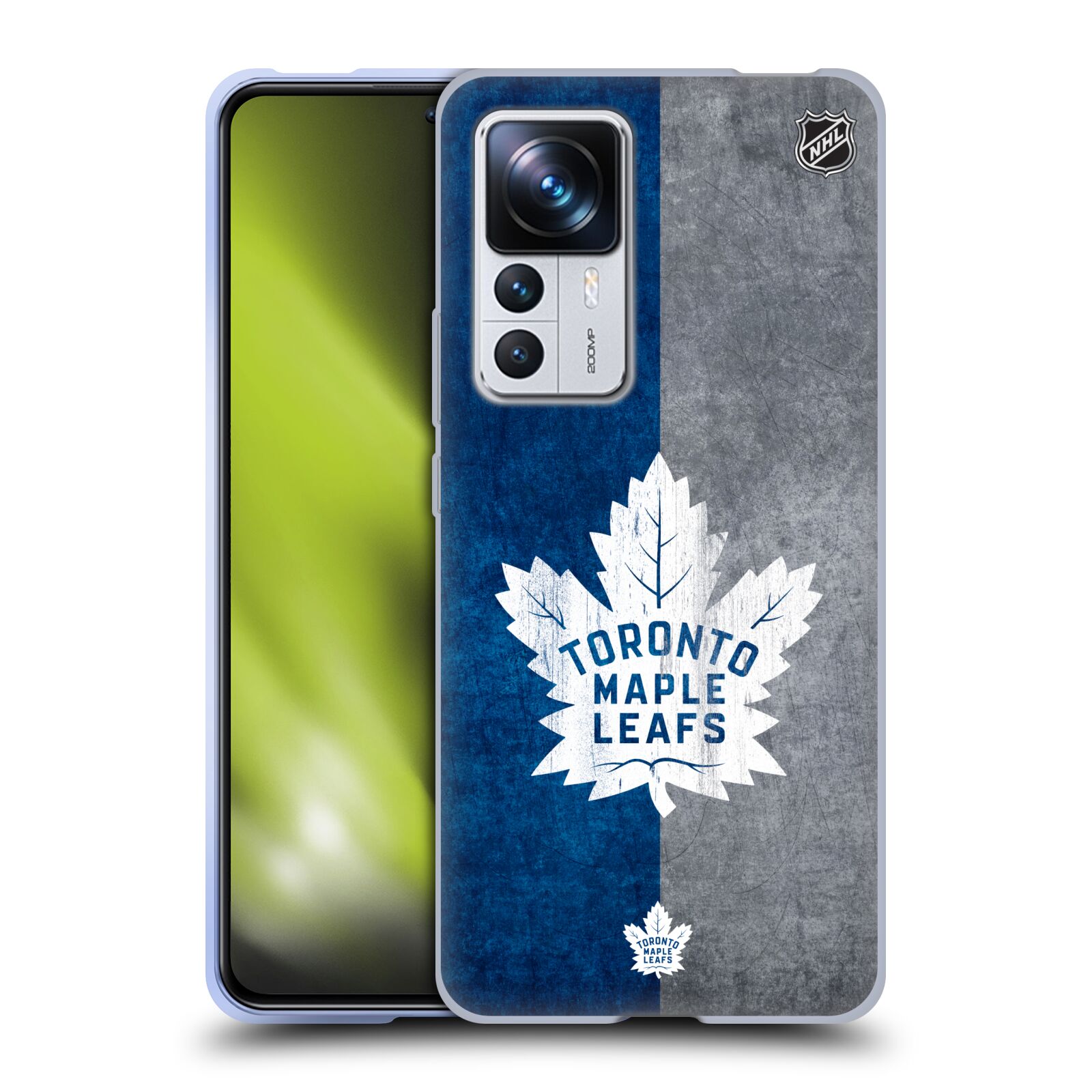 Silikonové pouzdro na mobil Xiaomi 12T / 12T Pro - NHL - Půlené logo Toronto Maple Leafs (Silikonový kryt, obal, pouzdro na mobilní telefon Xiaomi 12T / 12T Pro s licencovaným motivem NHL - Půlené logo Toronto Maple Leafs)