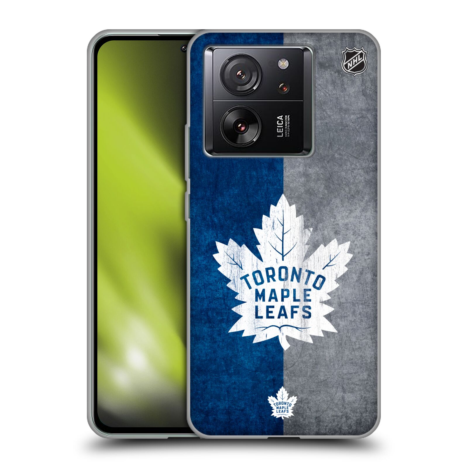 Silikonové pouzdro na mobil Xiaomi 13T / 13T Pro - NHL - Půlené logo Toronto Maple Leafs (Silikonový kryt, obal, pouzdro na mobilní telefon Xiaomi 13T / 13T Pro s licencovaným motivem NHL - Půlené logo Toronto Maple Leafs)
