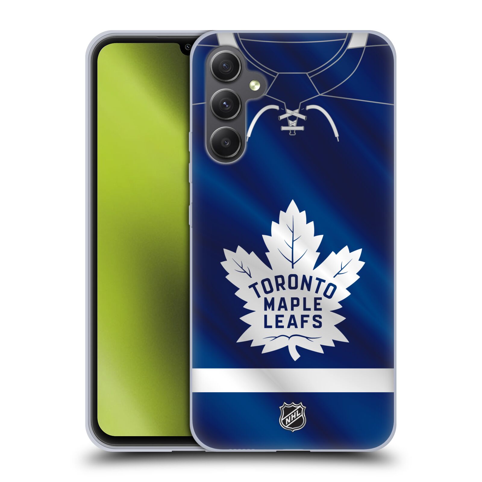Silikonové pouzdro na mobil Samsung Galaxy A34 5G - NHL - Dres Toronto Maple Leafs (Silikonový kryt, obal, pouzdro na mobilní telefon Samsung Galaxy A34 5G s licencovaným motivem NHL - Dres Toronto Maple Leafs)