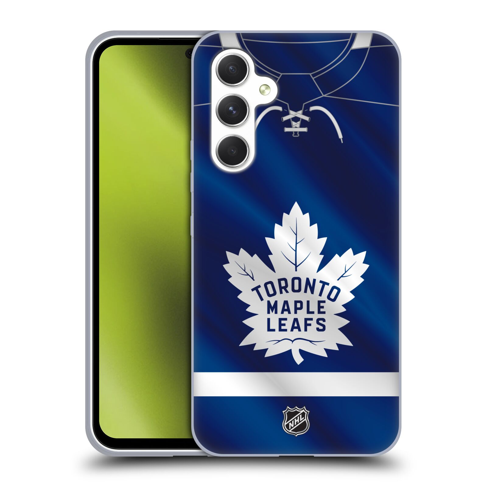 Silikonové pouzdro na mobil Samsung Galaxy A54 5G - NHL - Dres Toronto Maple Leafs (Silikonový kryt, obal, pouzdro na mobilní telefon Samsung Galaxy A54 5G s licencovaným motivem NHL - Dres Toronto Maple Leafs)