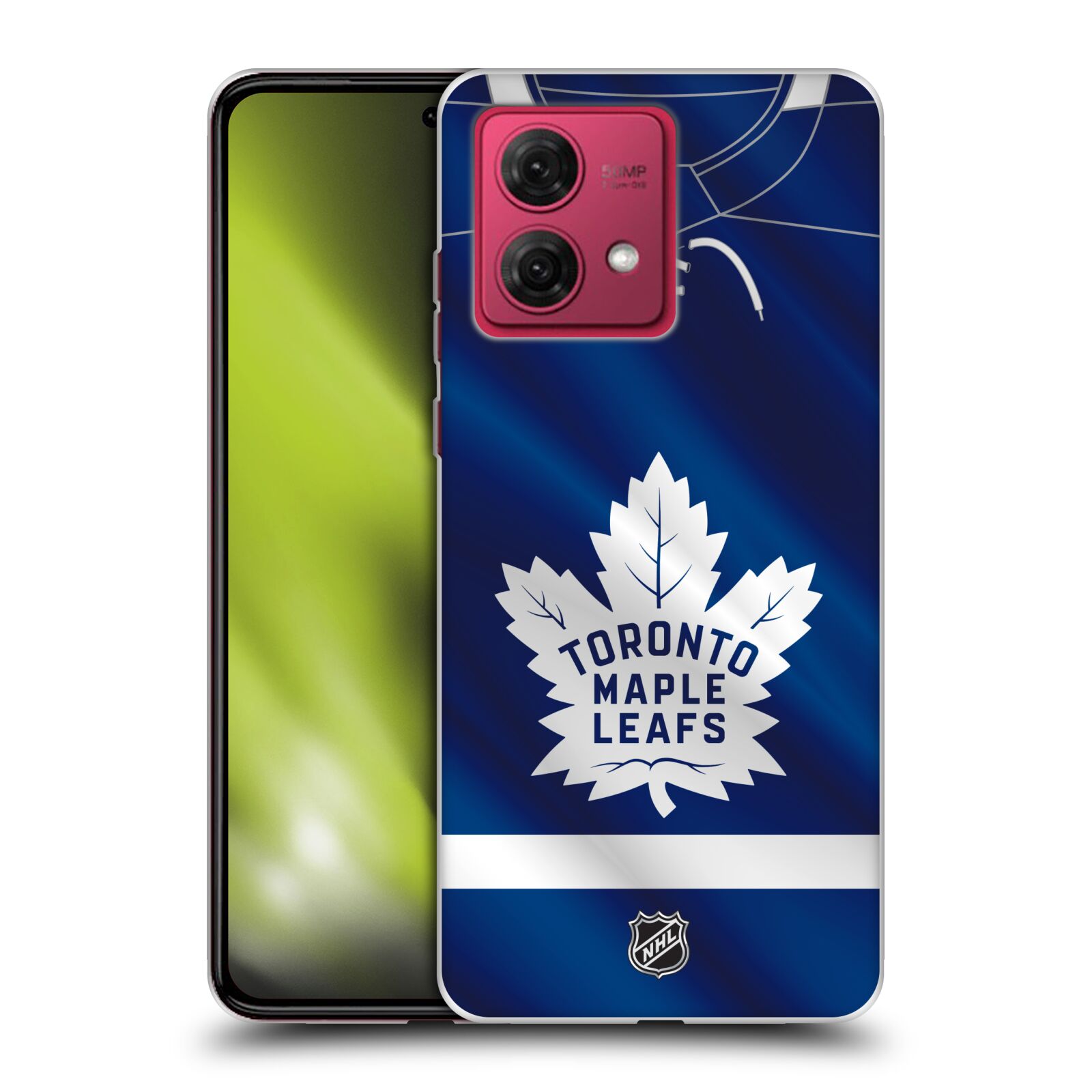 Silikonové pouzdro na mobil Motorola Moto G84 5G - NHL - Dres Toronto Maple Leafs (Silikonový kryt, obal, pouzdro na mobilní telefon Motorola Moto G84 5G s licencovaným motivem NHL - Dres Toronto Maple Leafs)