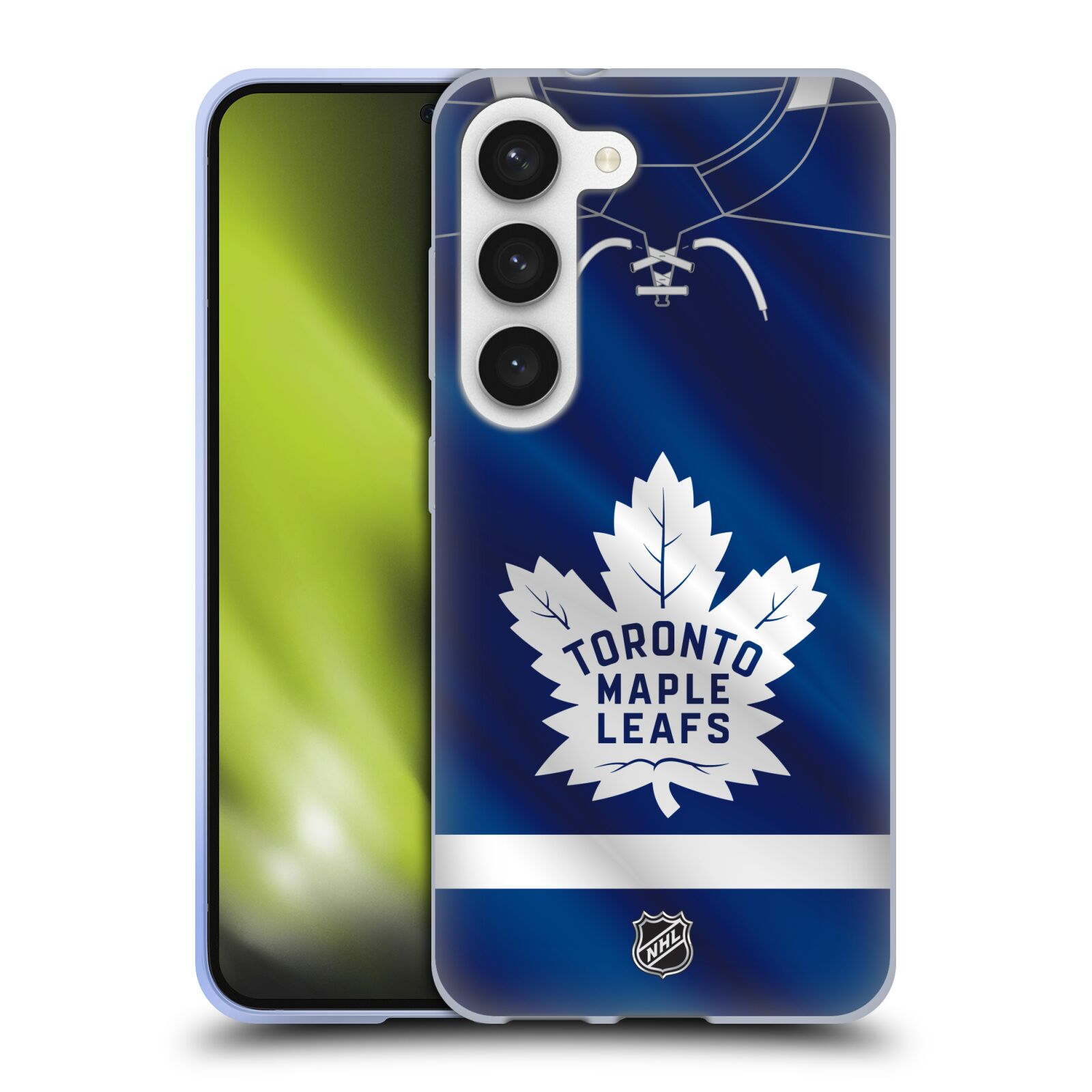 Silikonové pouzdro na mobil Samsung Galaxy S23 - NHL - Dres Toronto Maple Leafs (Silikonový kryt, obal, pouzdro na mobilní telefon Samsung Galaxy S23 s licencovaným motivem NHL - Dres Toronto Maple Leafs)