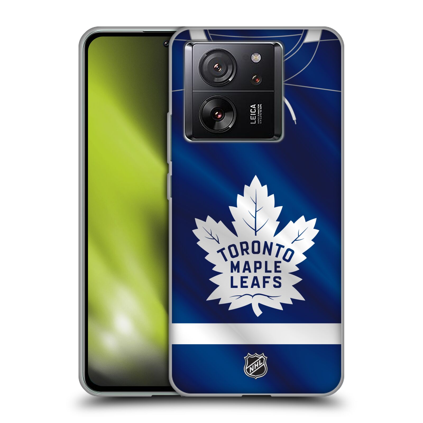 Silikonové lesklé pouzdro na mobil Xiaomi 13T / 13T Pro - NHL - Dres Toronto Maple Leafs (Silikonový kryt, obal, pouzdro na mobilní telefon Xiaomi 13T / 13T Pro s licencovaným motivem NHL - Dres Toronto Maple Leafs)